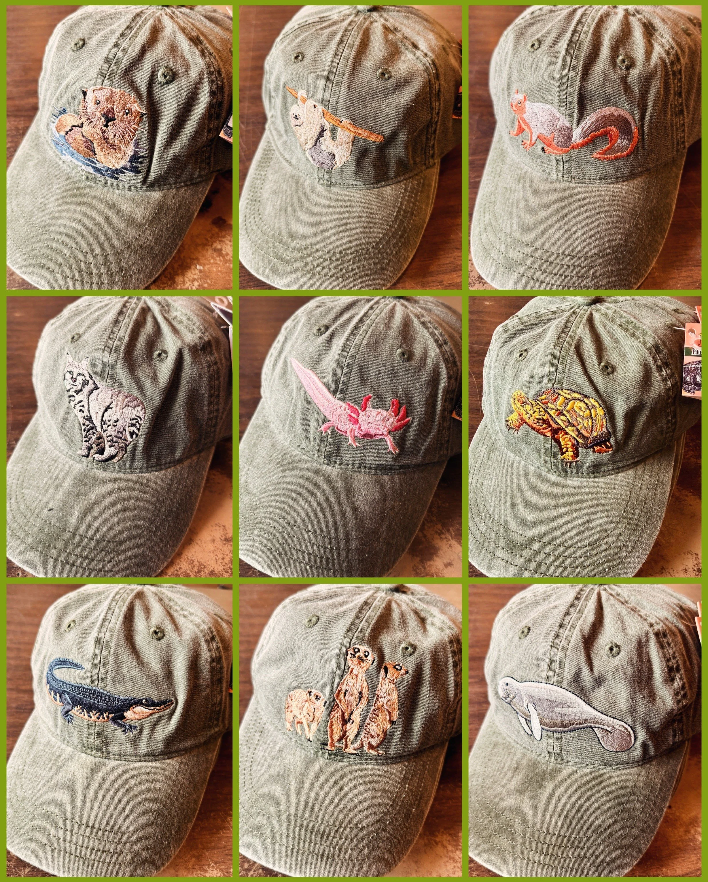 Big restock of critter caps out now. Create shade for all that hockey romance you&rsquo;ll be reading poolside this summer. 🏒 ❤️ 🦊
#ecocaps #fatrabbitky #dadhat