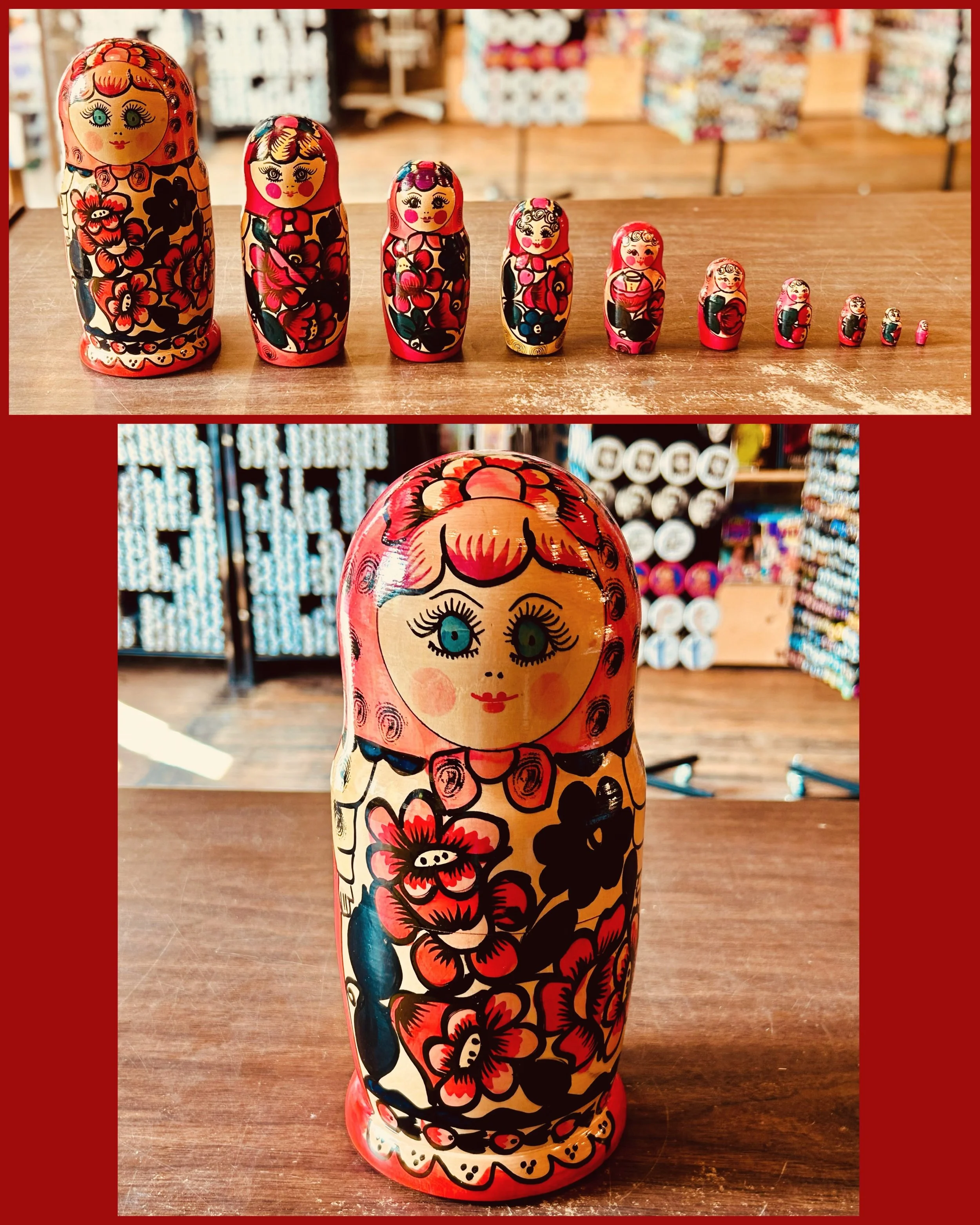 Vintage Matryoshka🪆10 nesting doll set. Great shape! $45
#matryoshka #fatrabbitky #nestingdolls