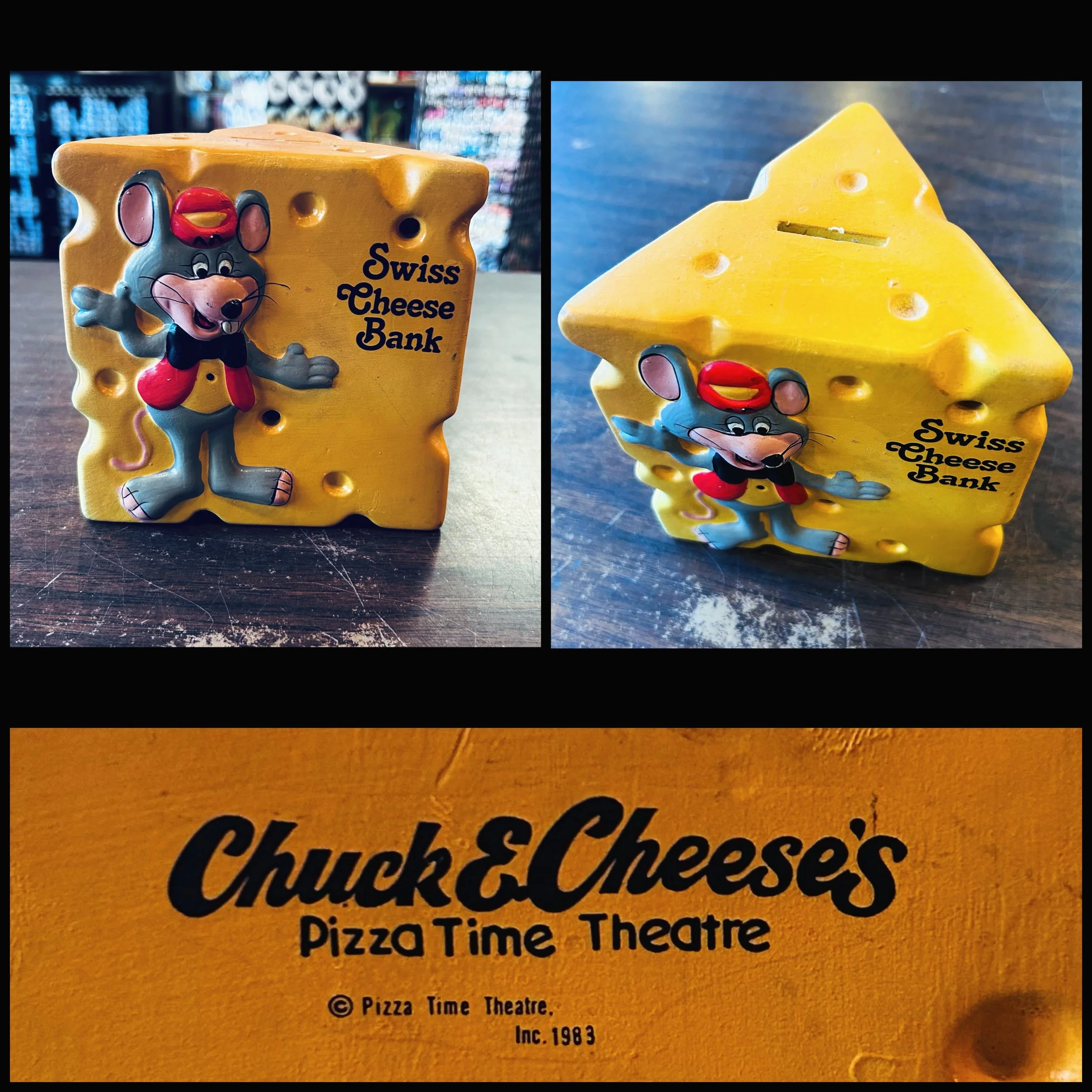 1983 Ceramic Chuck E. Cheese coin bank! $40
#pizzatime #chuckecheese #1983 #fatrabbitky