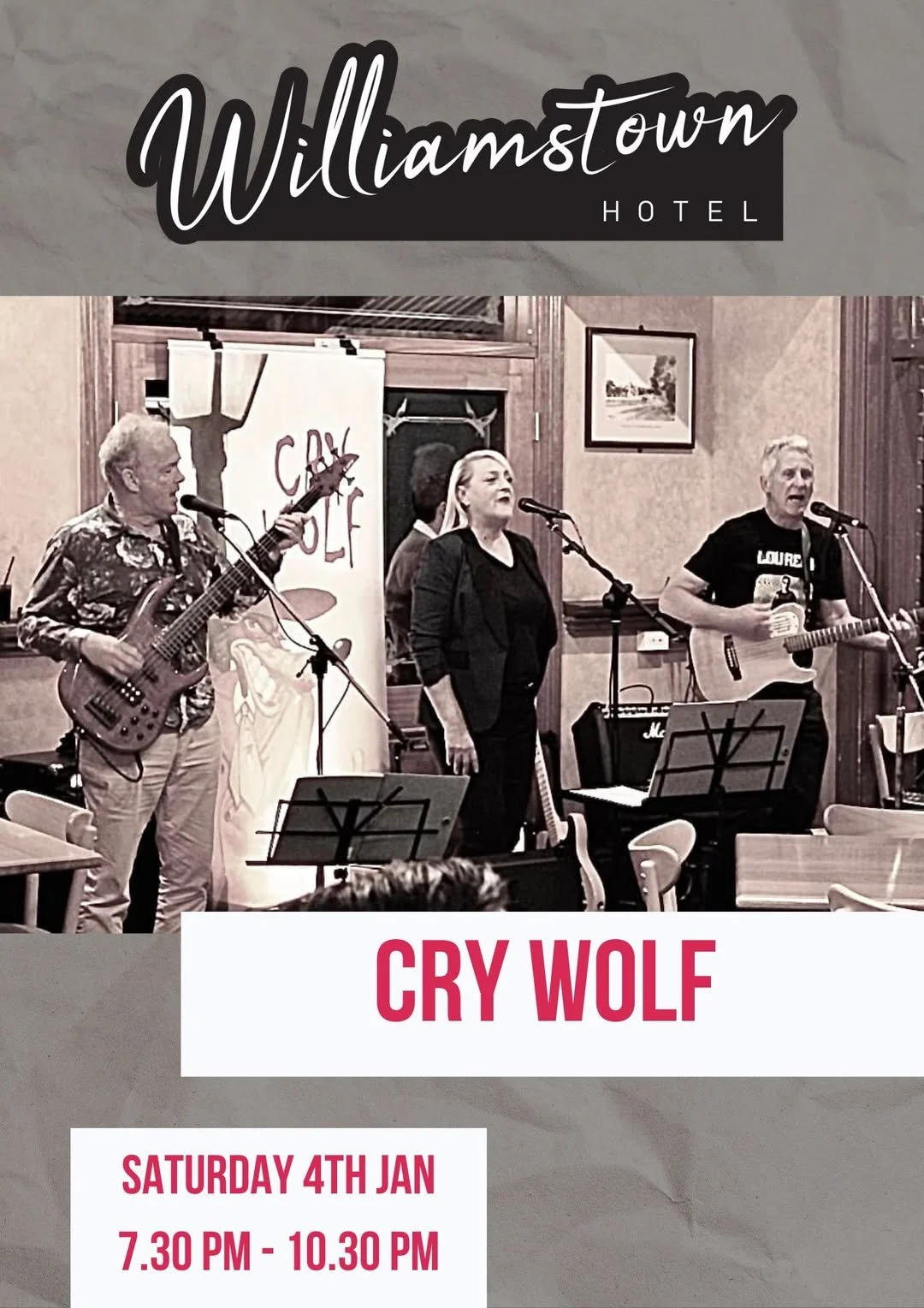 Williamstown Hotel - Live Music - Cry Wolf