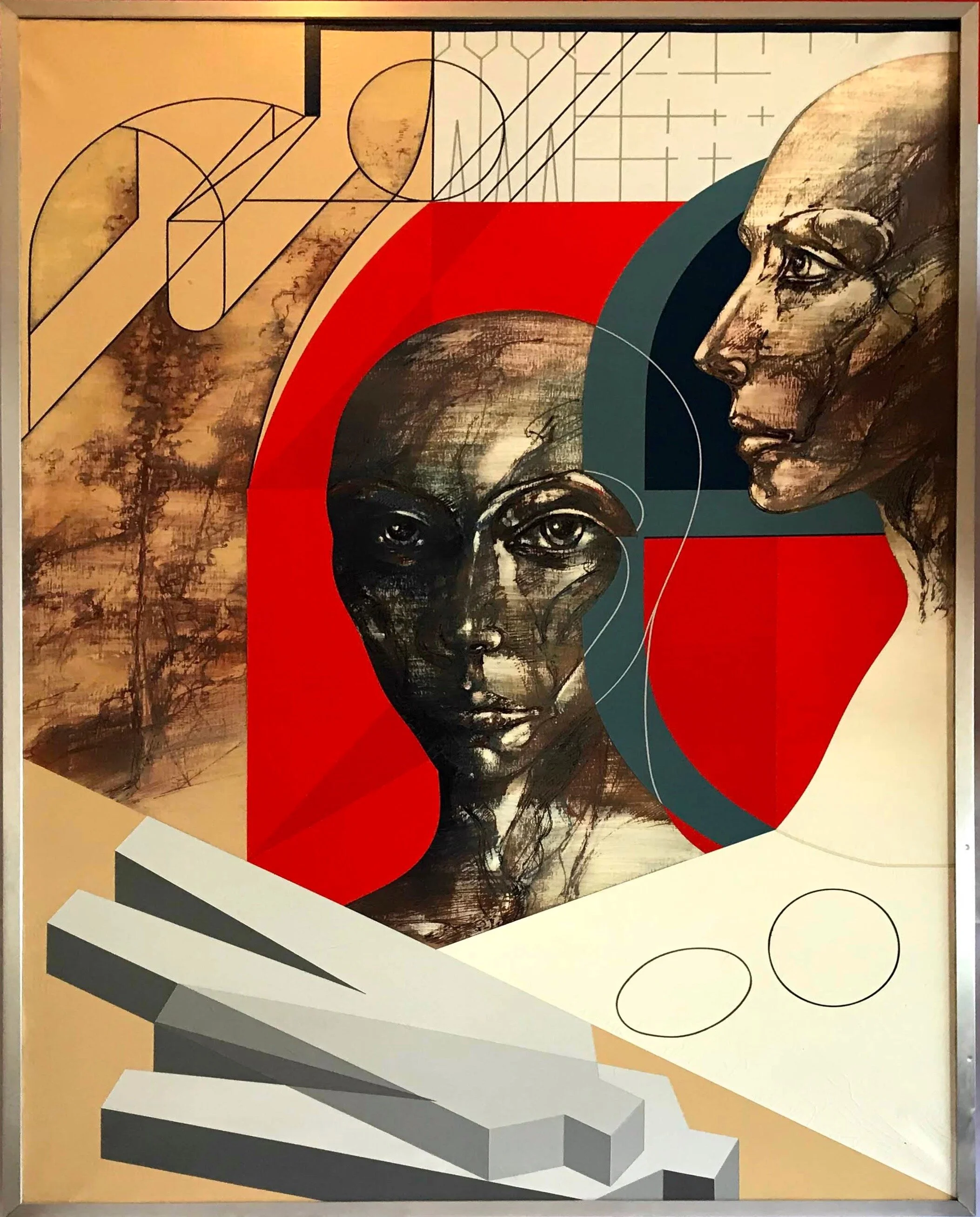  Autoimmagine N.9 , 1982, oil on canvas.