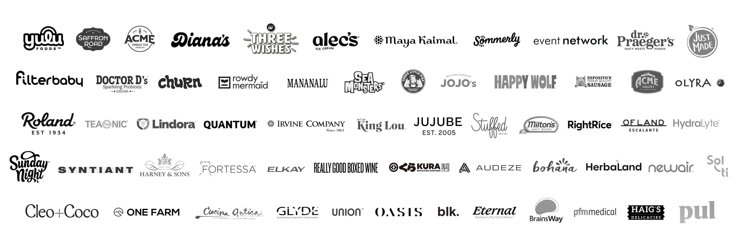 An image showcasing the logos of brands Good Eye Kid has worked with: Good Eye Kid Digital Marketing