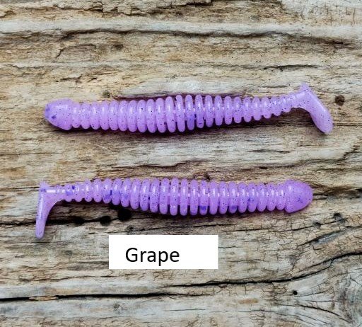 3.5” Jigging Exo Paddle Tail - NIGHT RAIDERS - Glow in the dark - Pack of 6