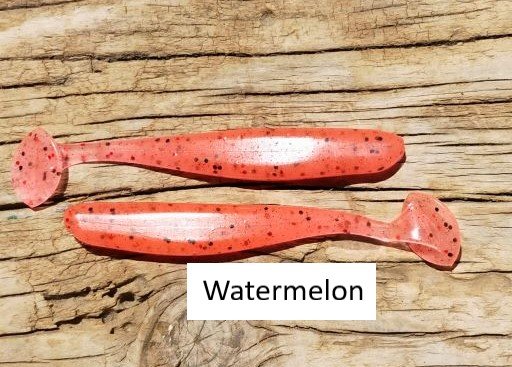 3.5” Jigging Paddle Tail - NIGHT RAIDERS- Glow in the dark - Pack of 6