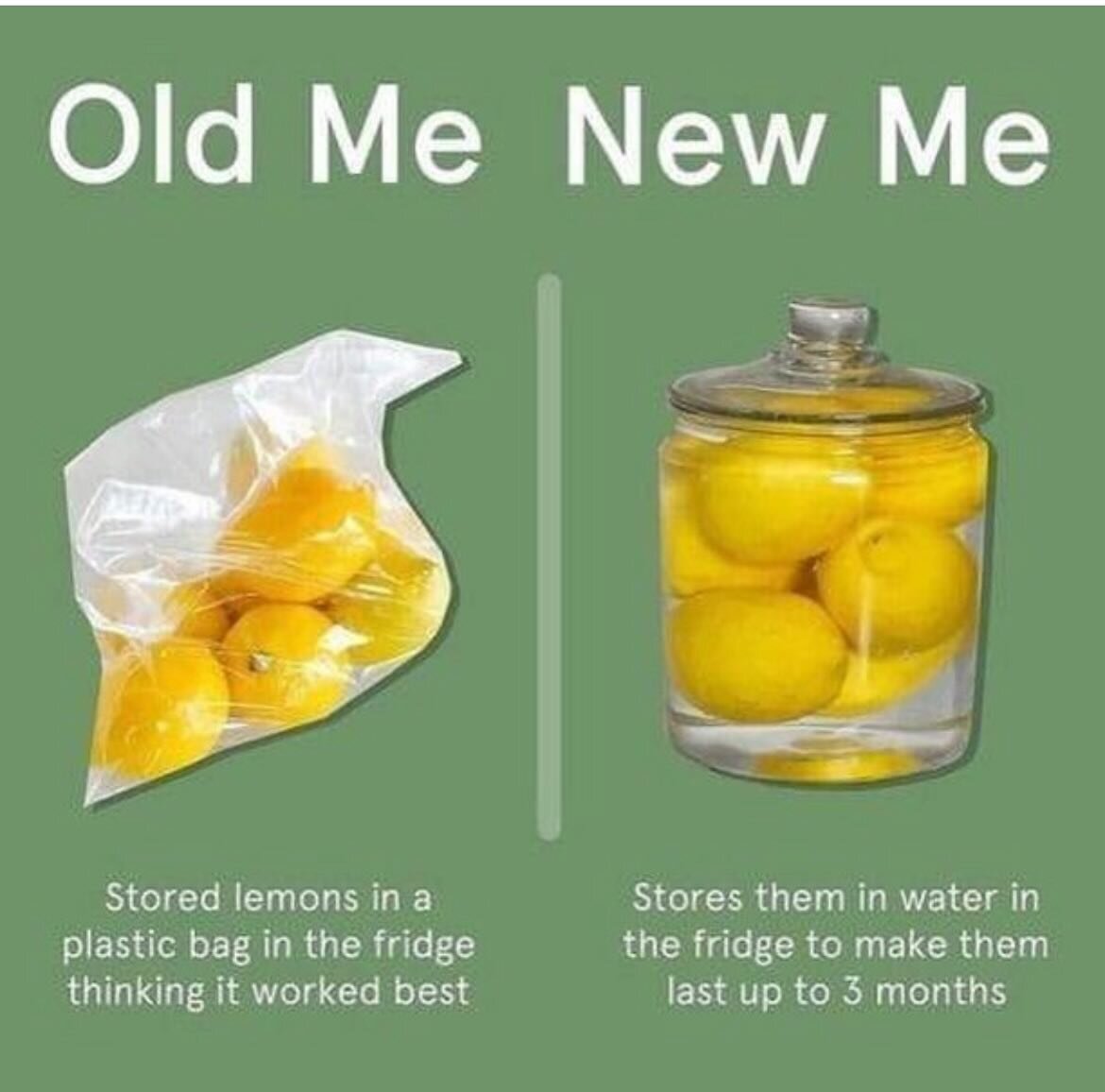 Your waste less Wednesday food tip.  Store your lemons in a jar with water to make them last longer.  #wastelesswednesday #foodwasteprevention #foodwastereduction #nonprofit #lemons