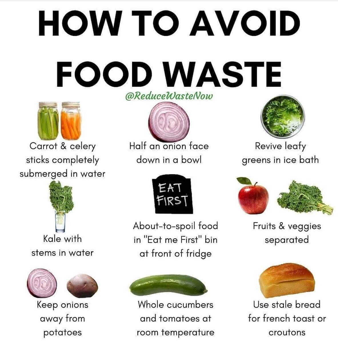 Here is your waste less Wednesday tip.  These are some good ones. #food #foodwaste #foodwasteprevention #foodwastereduction #wastelesswednesday