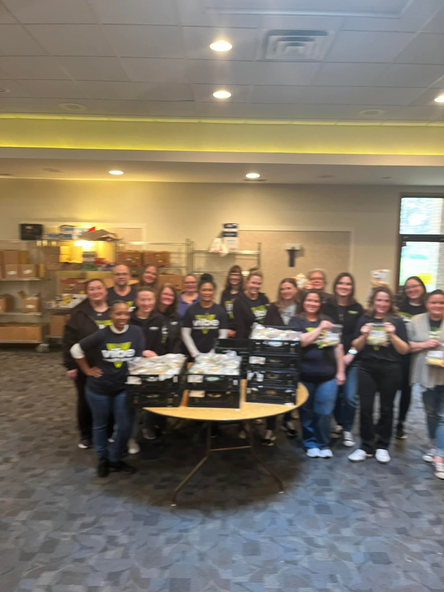 Thank you Vibe Credit Union.  Last week. We had a 2 day event with Vibe where they packed 600 meal kits and made over 400 soup kits.  Wow!!! Thank you to the amazing team at Vibe Credit Union. They really care about their community. #wastelessfeedmor