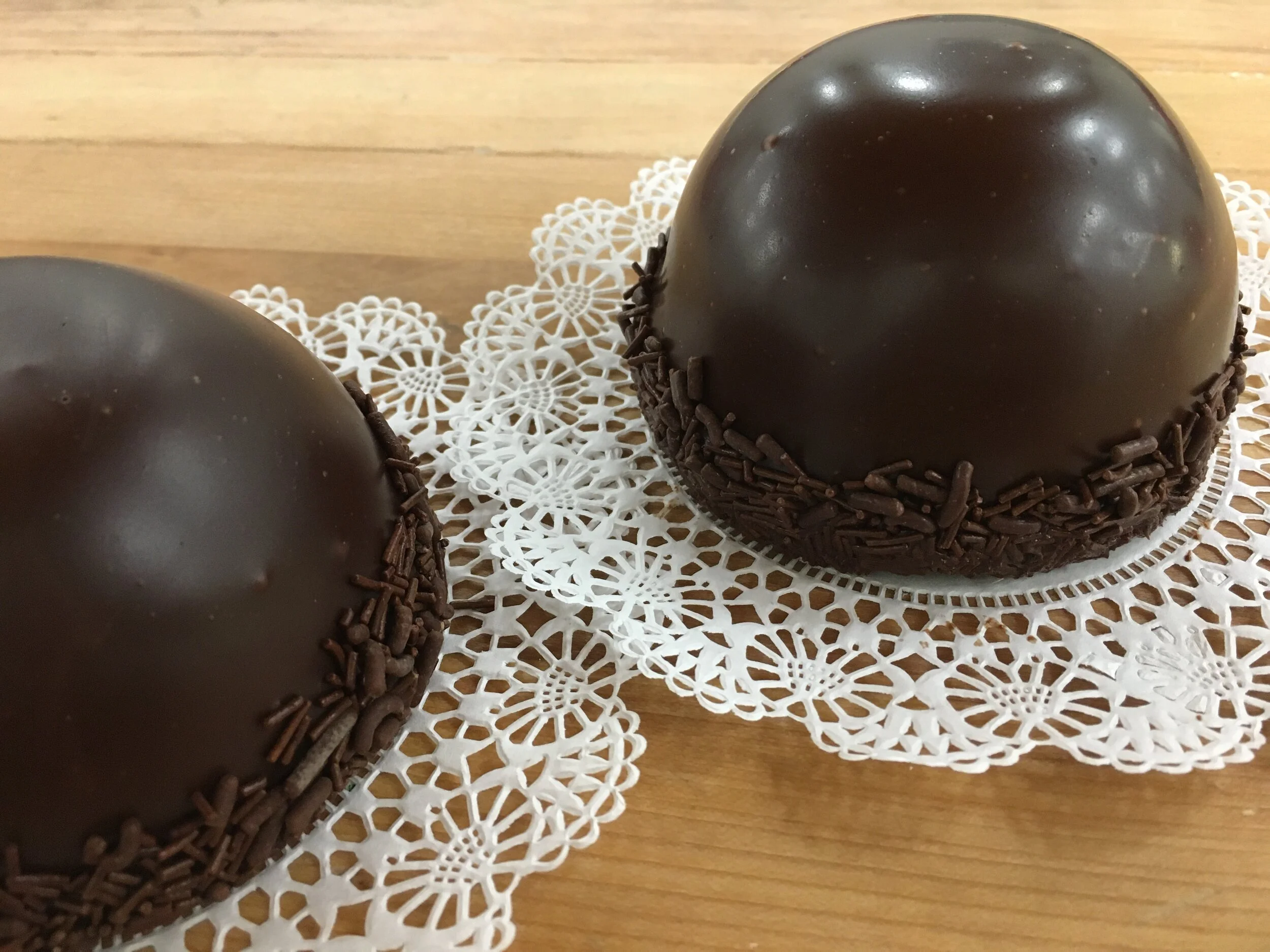 Two Valentines Chocolate Mousse Domes