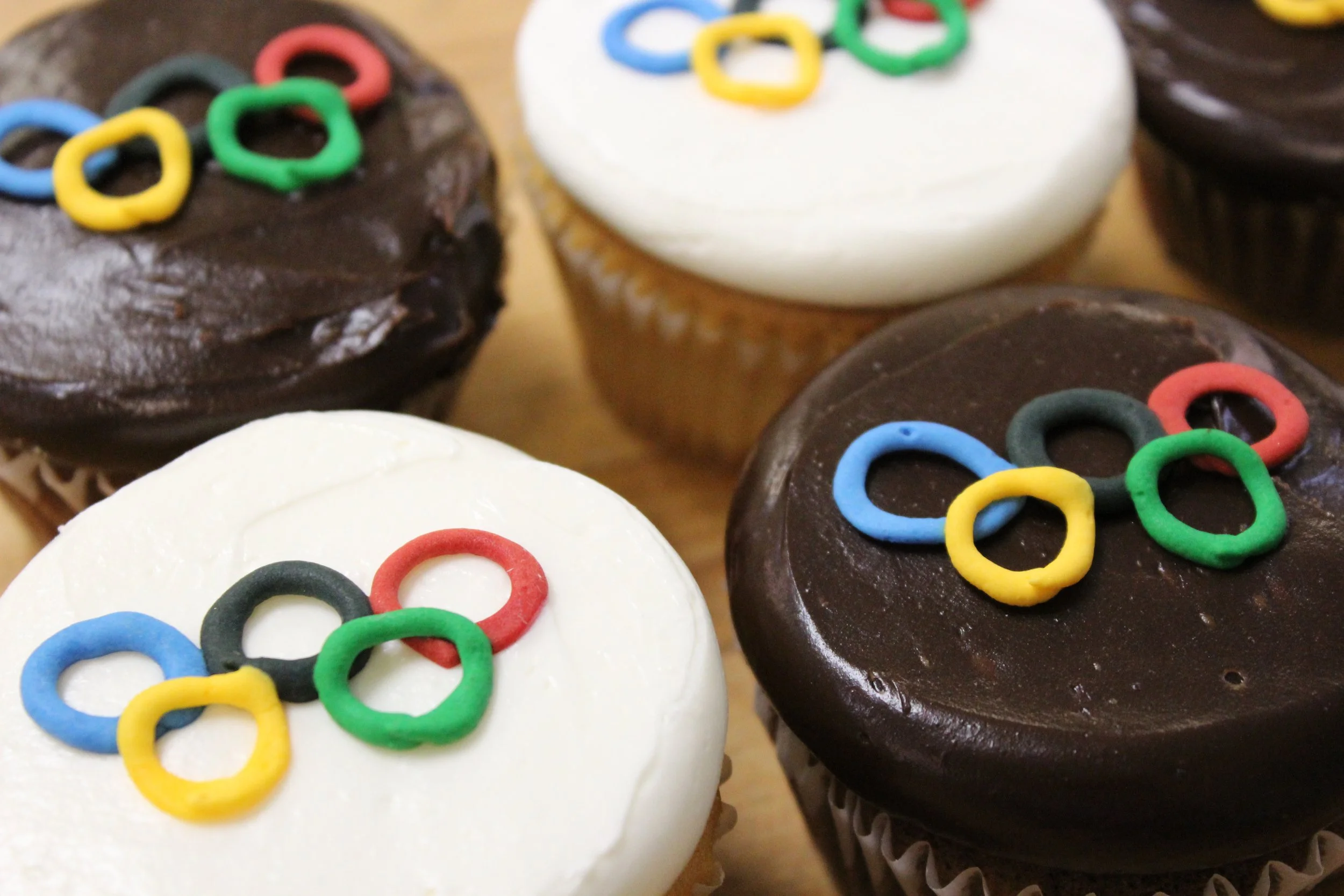 Olympic Ring Cupcakes