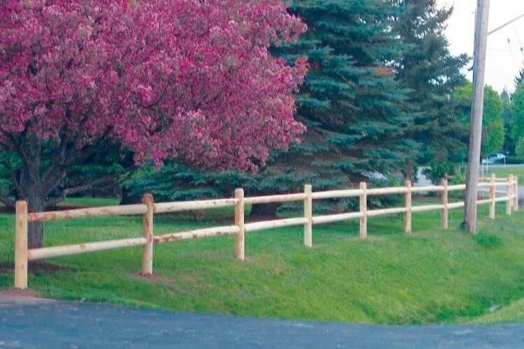 Lanark Cedar Dowelled style Post & Rail Fence