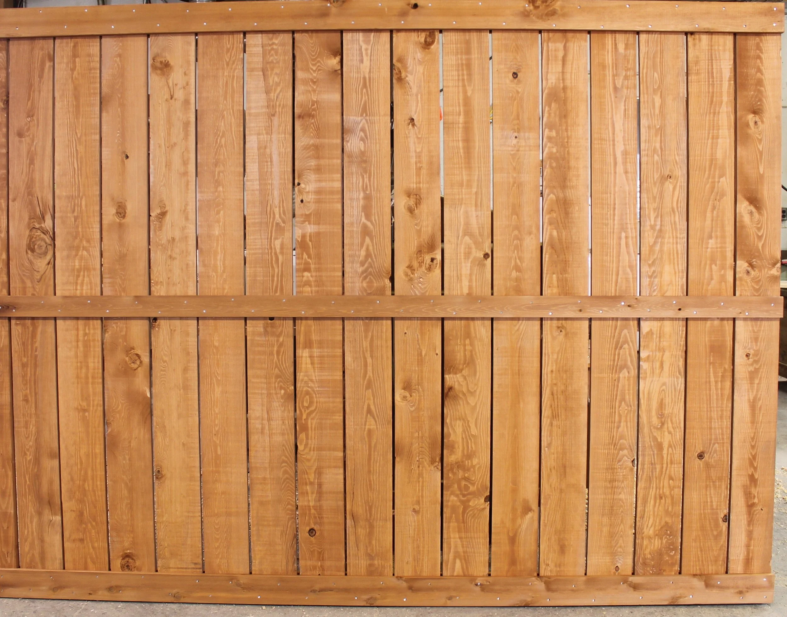 LanarkCedar hemlock fence boards with texture