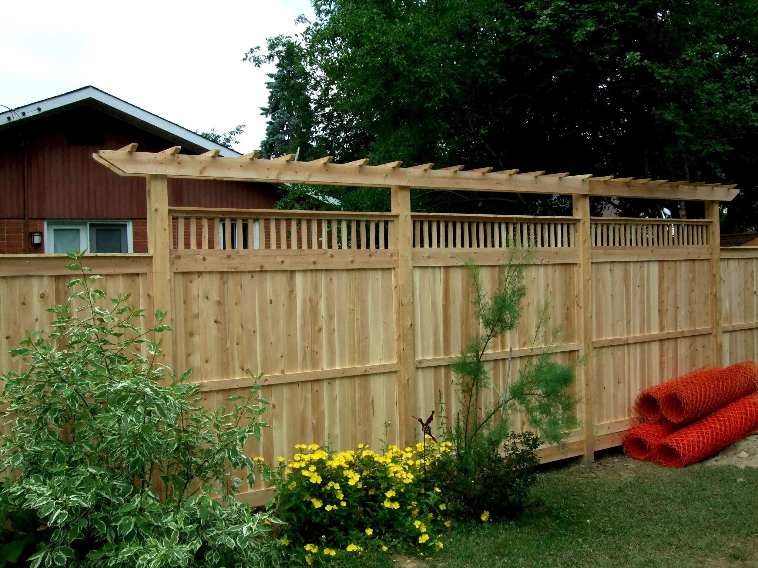 Lanark cedar fencing panel, built with eastern white cedar lumber