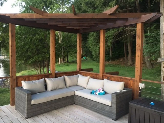 Lanark Cedar Pergola- Stained "Espresso"
