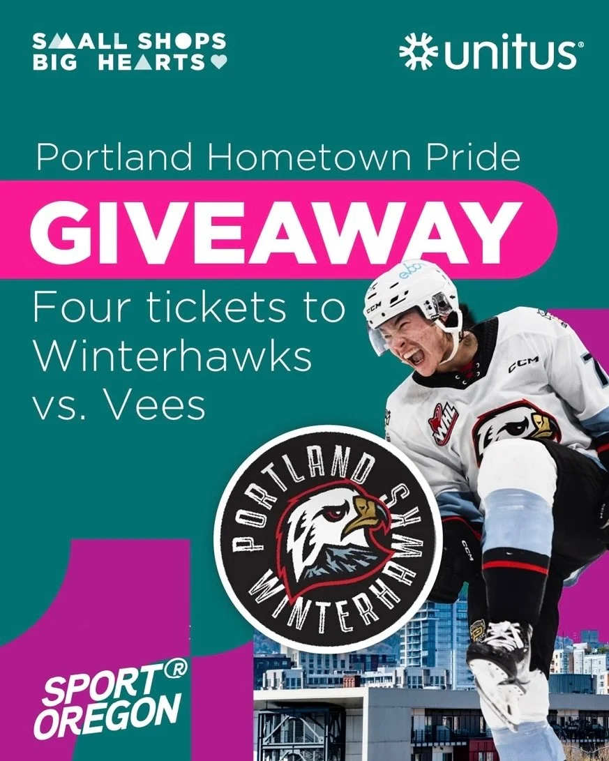 🎁 PORTLAND HOLIDAY GIVEAWAY 🎁

We&rsquo;re partnering with Unitus Credit Union to celebrate our Portland Hometown Pride! 💚 And what better way to celebrate than with a giveaway to a unique local experience!

This week, you could win 4 tickets to t