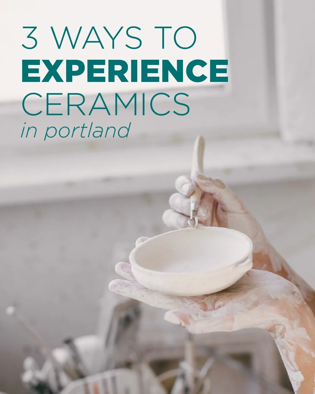 There are so many ways to experience ceramics in Portland. You can get your hands dirty, add your own creative touch, or simply appreciate the craft.

Here are three ways to dive into the world of clay:

👐 Make your own at @elementalstudiospdx &mdas