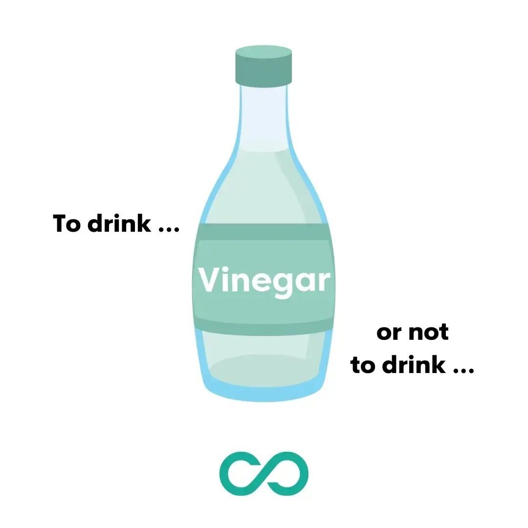 | YOU CAN'T OUT-VINEGAR AN UNHEALTHY DIET |

Consuming vinegar with meals to reduce a 'glucose spike' should be the exception ... not your 'go to' rule.

I have seen a distinct shift in some clients thinking that you can eat highly processed food-lik