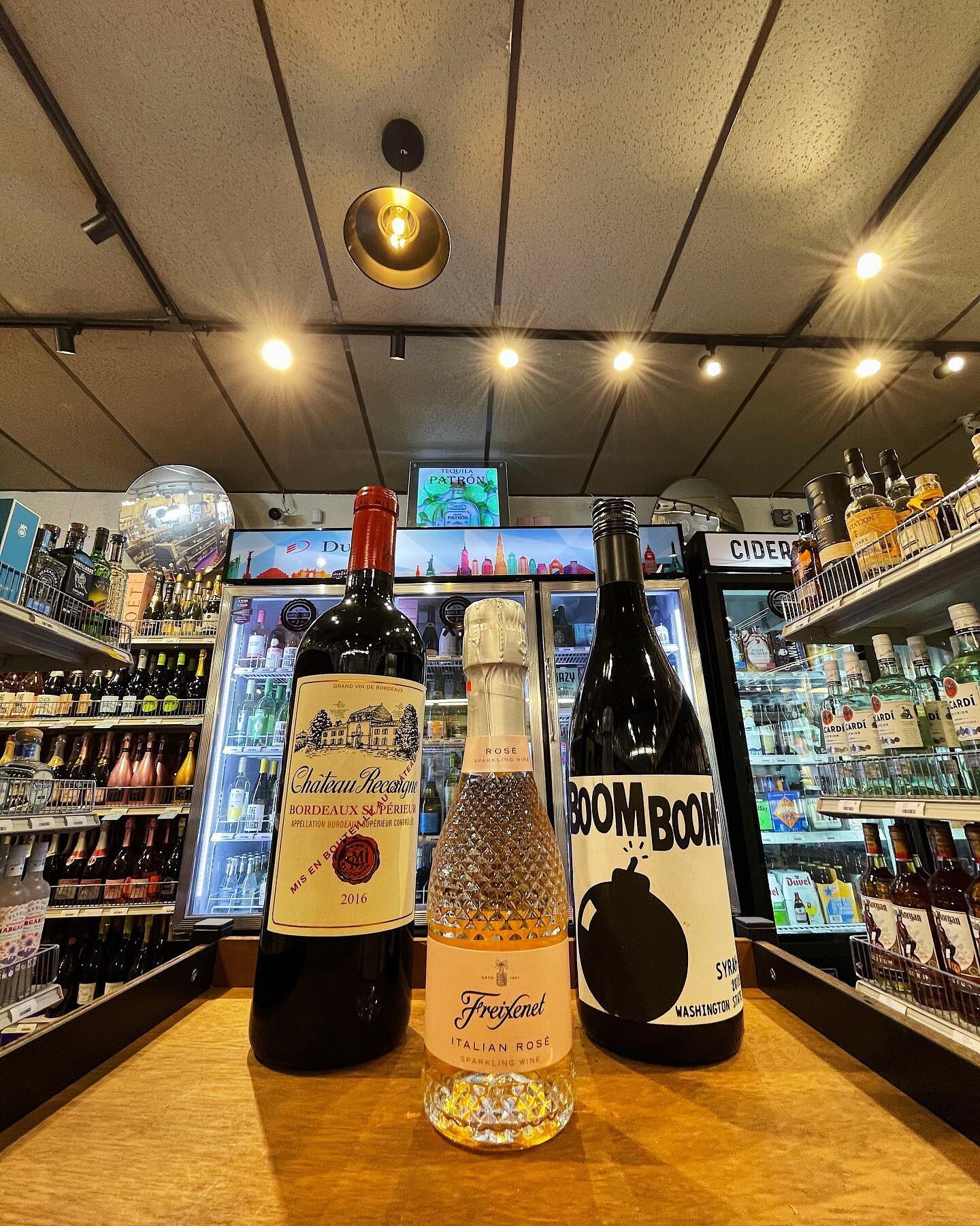 Oh snap! It&rsquo;s #winewednesday !! You definitely want to check out these 3 new wines we just got in! From left to right, we now offer, Chateau Recougne Bordeaux Superieur, Freixenet Sparkling Italian Rose (in mini, perfect for a a little gift!) a