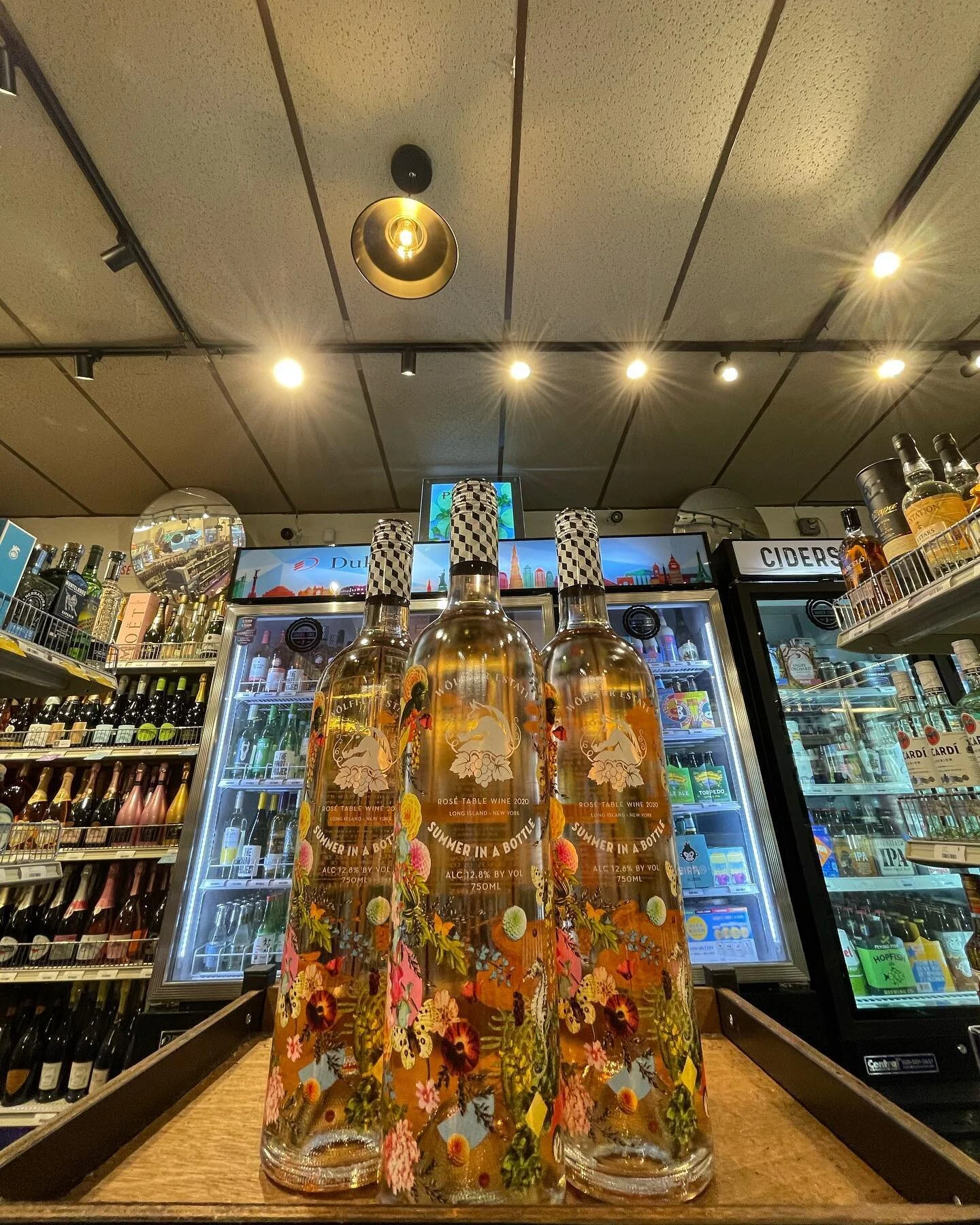 Have April showers been making you miss that taste of summer? Well you&rsquo;re in luck, Summer in a Bottle by @wolfferwine is now in stock! With an outstanding bottle design, this rose is sure to steal the show. It isn&rsquo;t all looks, though. Thi
