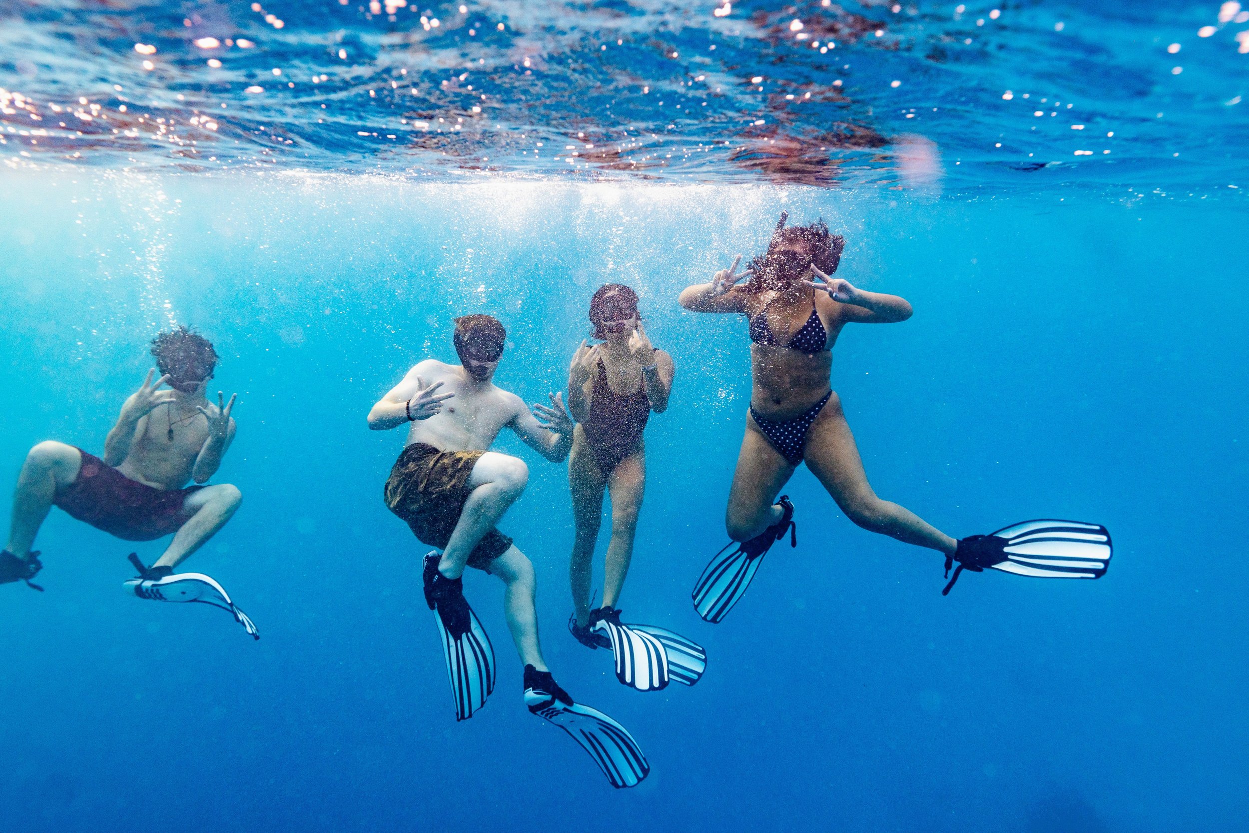Guest snorkeling in Rarotonga