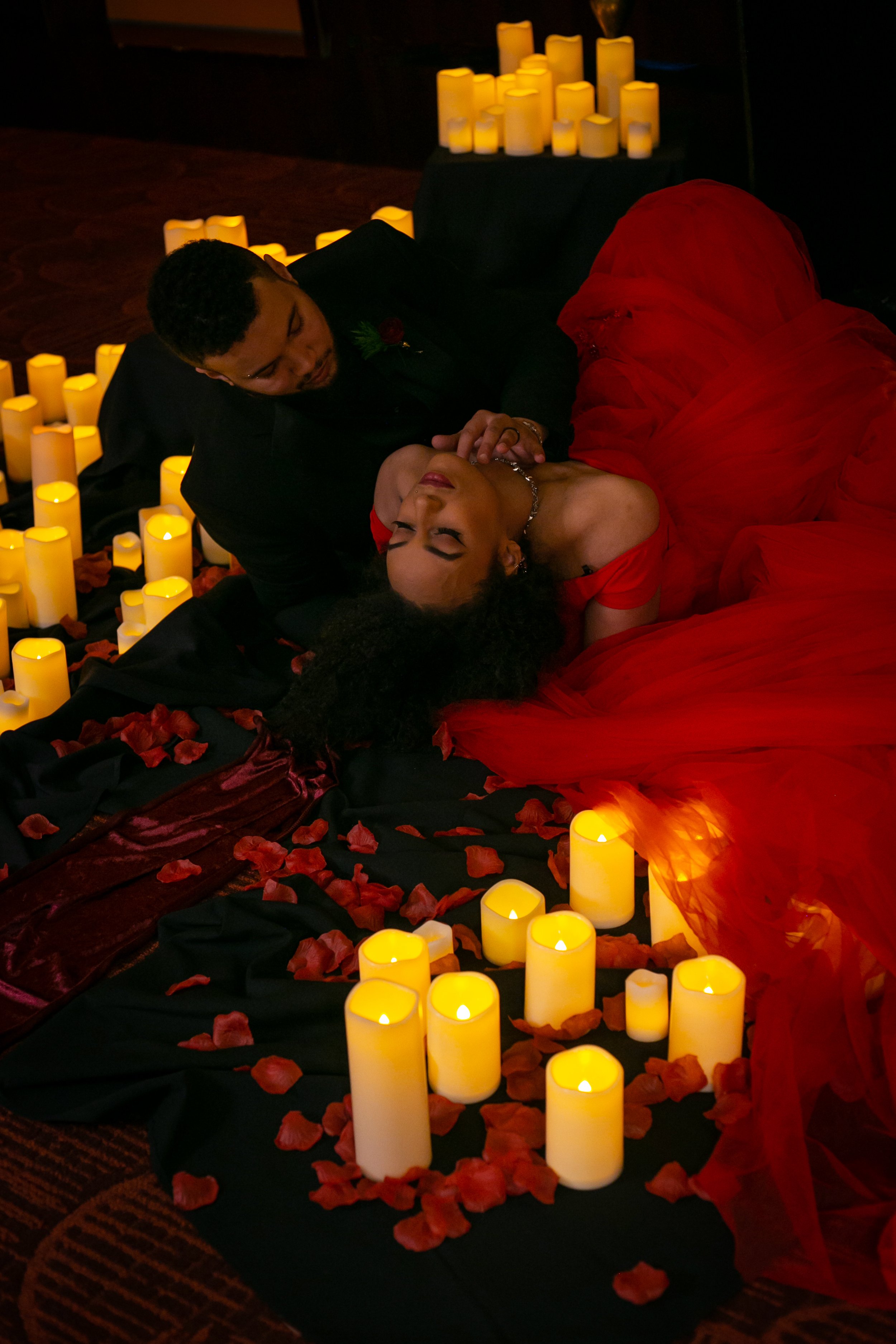 Spicy themed wedding photography in Salem Oregon at the Convention Center.