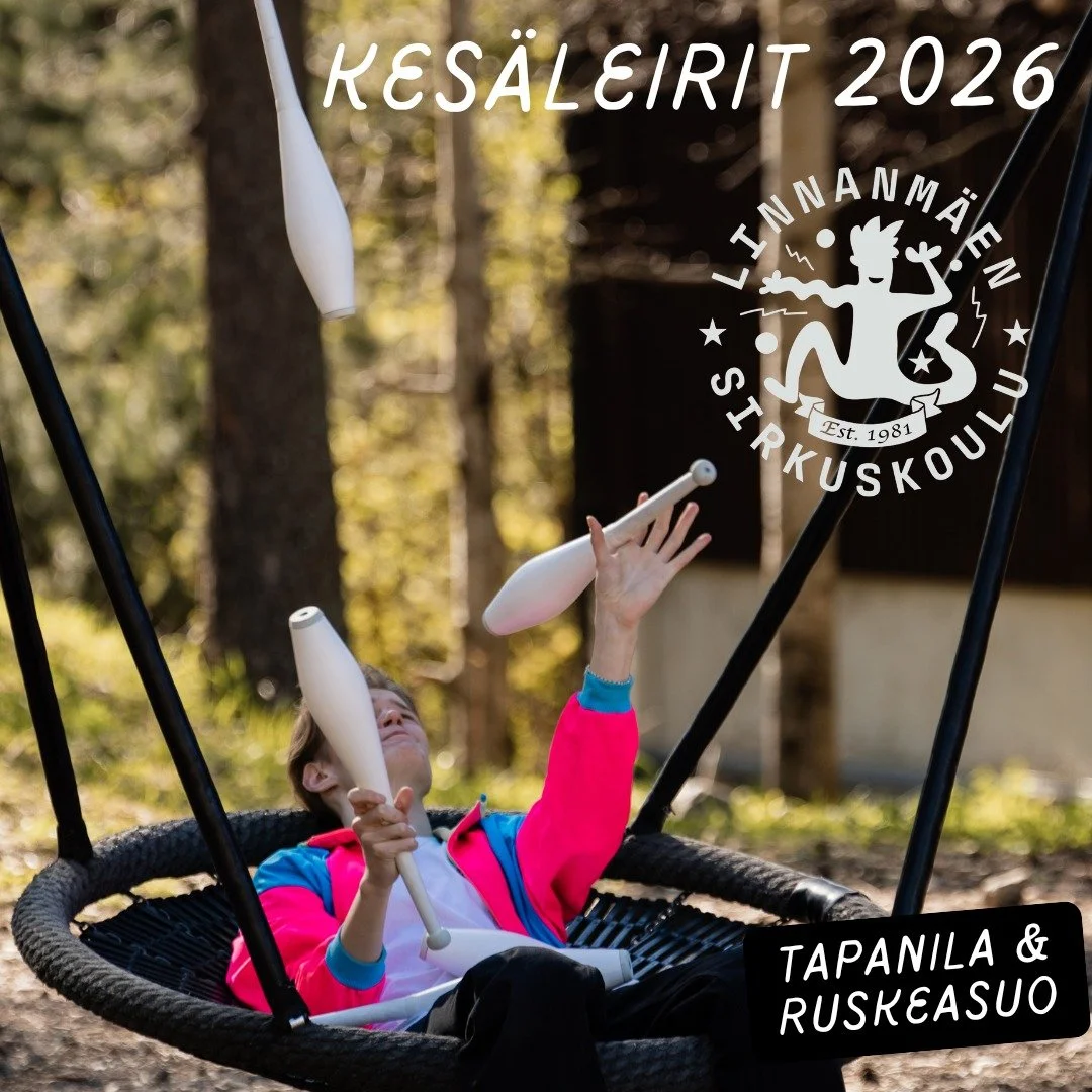 Kaikki kes&auml;n 2026 sirkusleirit on nyt julkaistu:

KES&Auml;KUUSSA
*** Nelj&auml; ensimm&auml;ist&auml; viikkoa***

ELOKUUSSA
***3.-7.8.***

Check it out:
https://www.linnanmaensirkuskoulu.fi/opetus/leirit

Tai kysy!
➡ toimisto@lintsinsirkus.fi


