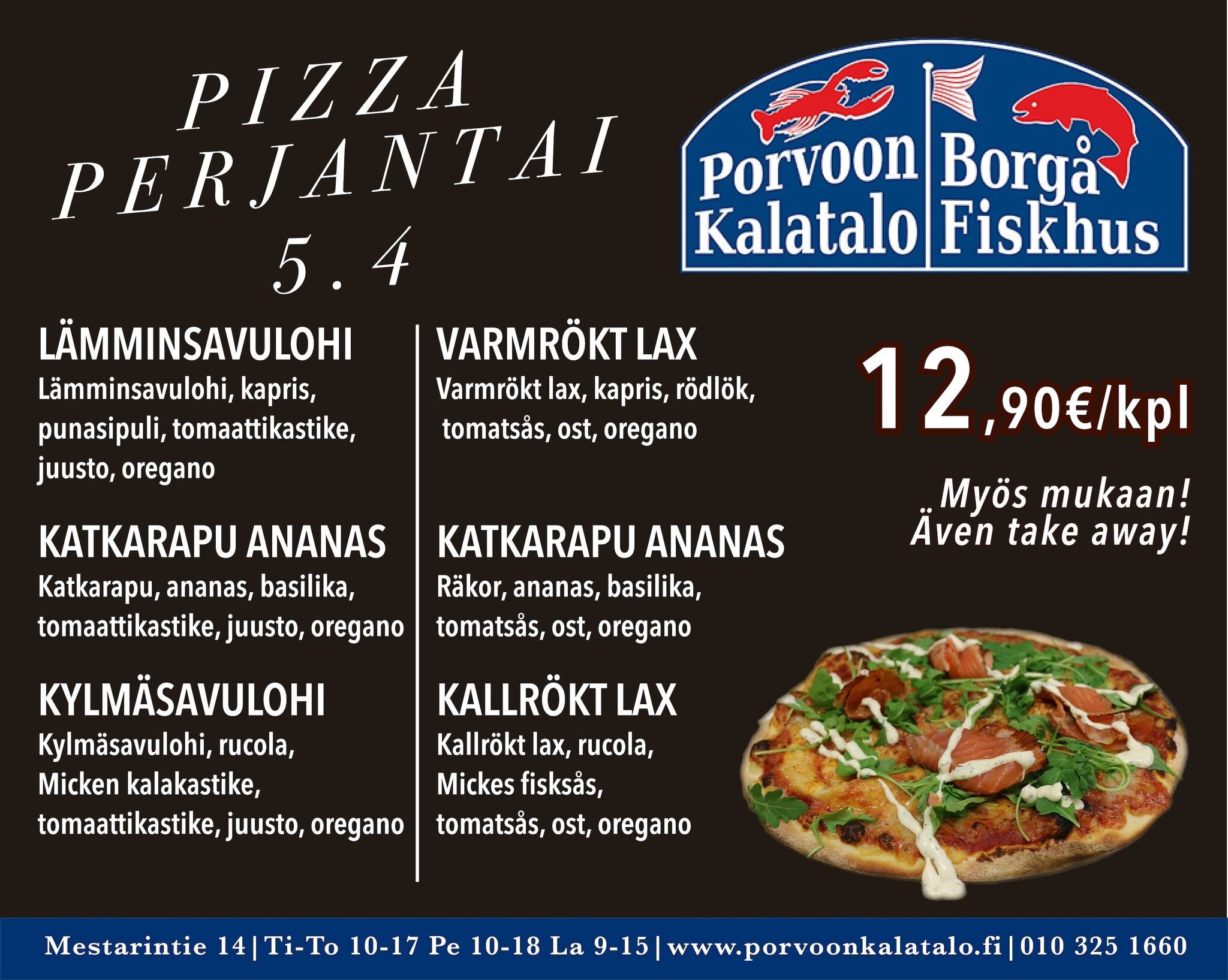 Pizzaperjantai tulee taas 🍕🔥
Vi bakar pizza igen p&aring; fredag 👩&zwj;🍳
 #porvoonkalatalo #borg&aring;fiskhus #pizzaperjantai