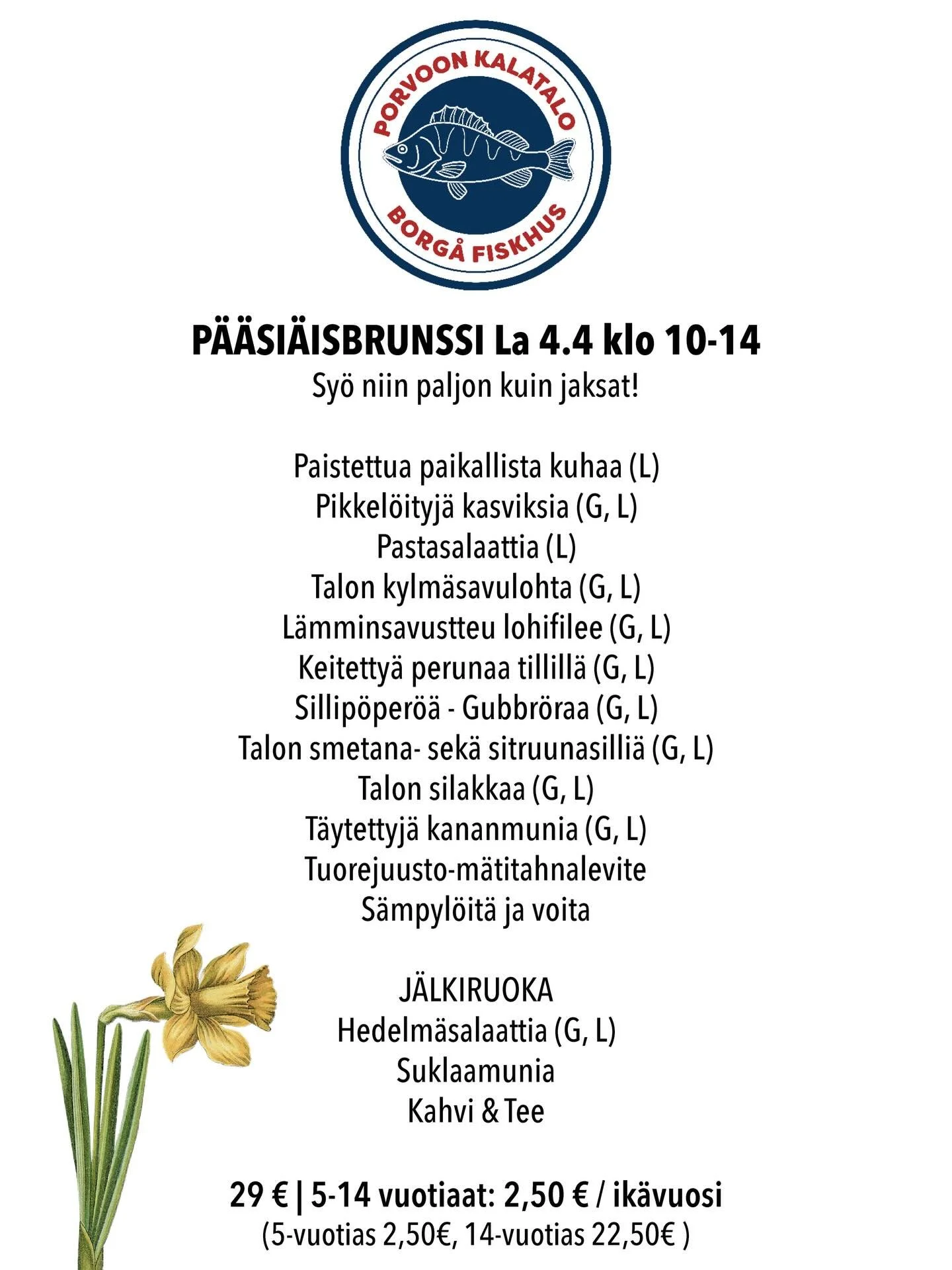 Varaa p&ouml;yt&auml; / Boka bord: kauppa@porvoonkalatalo.fi 🐣 #porvoonkalatalo #borg&aring;fiskhus