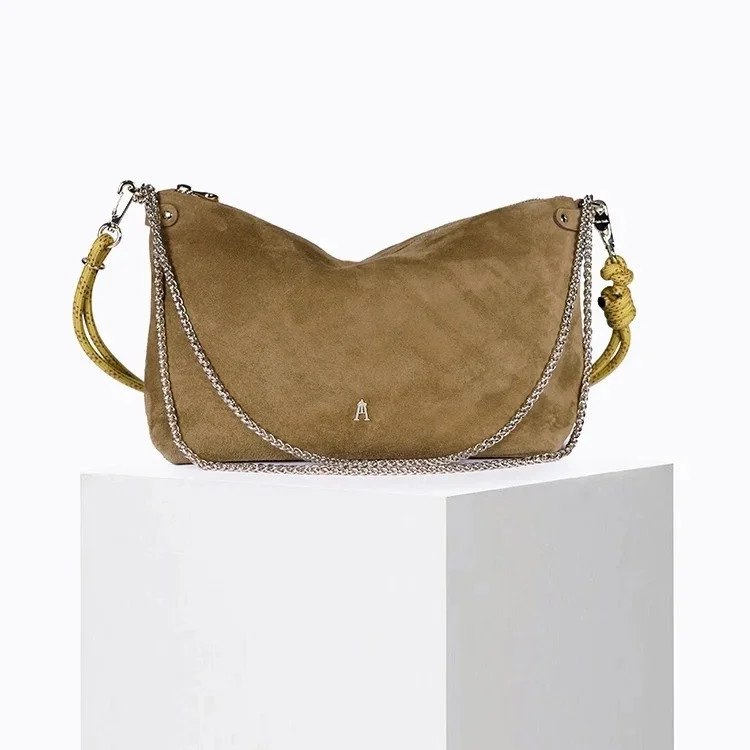 Sac MALLOW suède sepia CRAIE