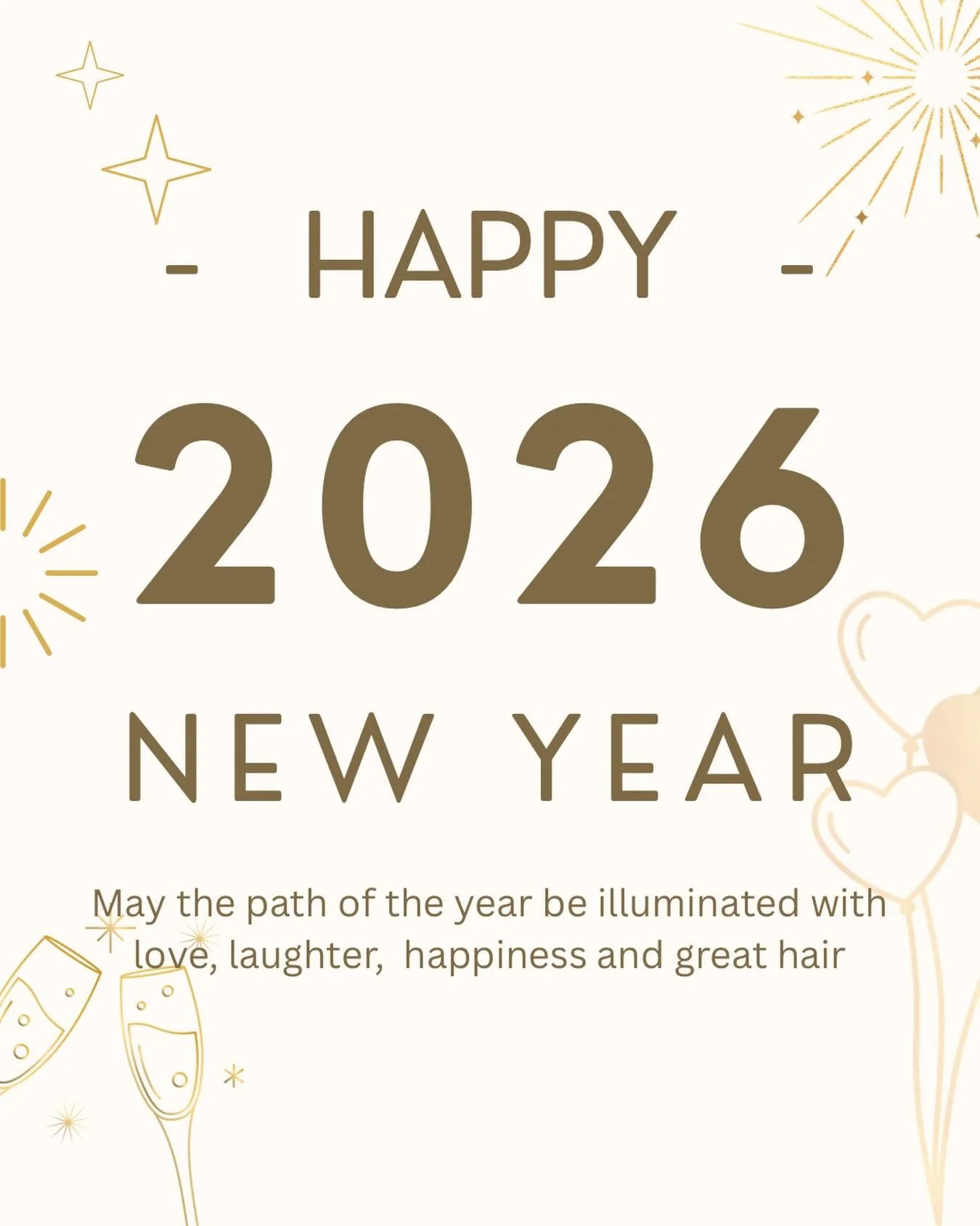 To everyone who supported our little business in 2025&mdash;thank you from the bottom of our hearts.
We look forward to welcoming you back in 2026 for more laughter, meaningful chats, lasting friendships, and incredible hair.
Wishing you a year ahead