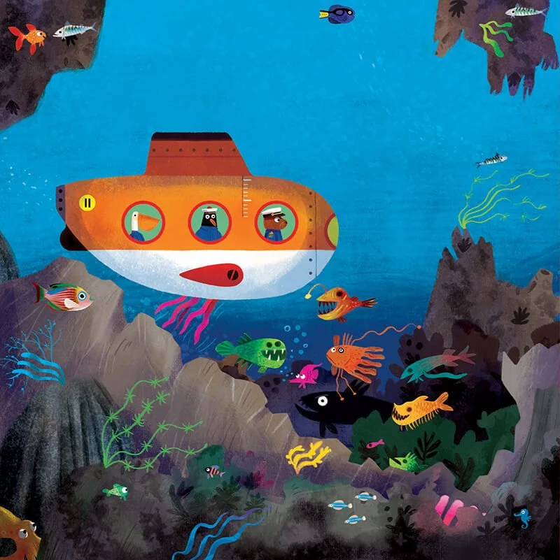 Baby on board submarine book inner page