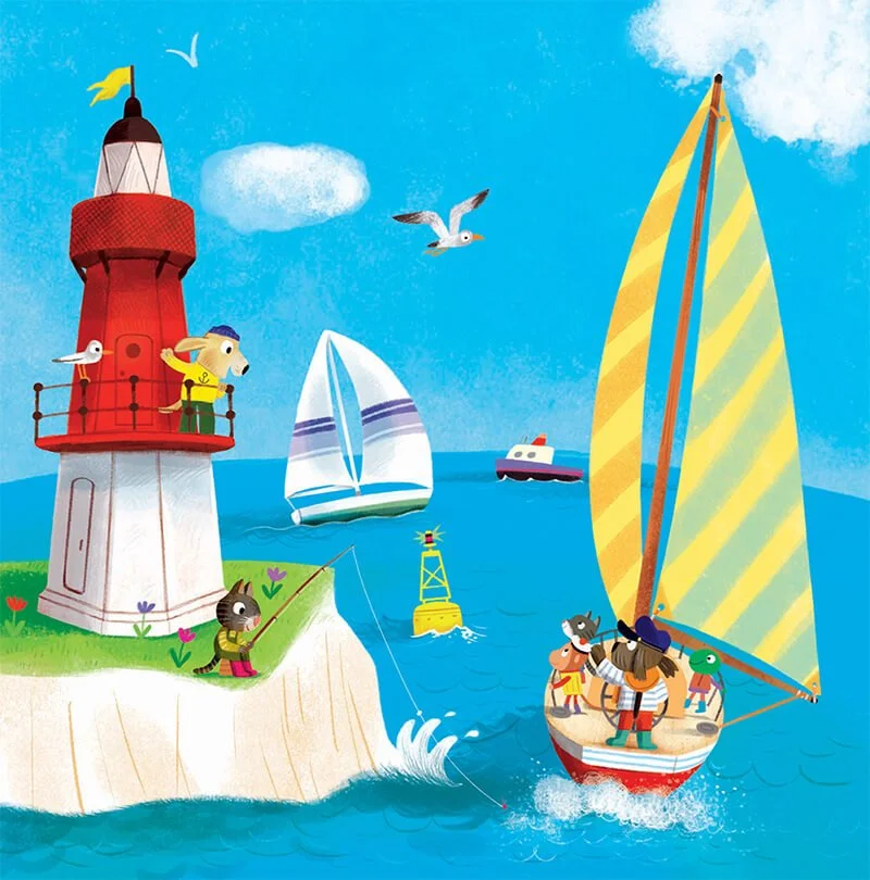 Baby on board boat book inner page