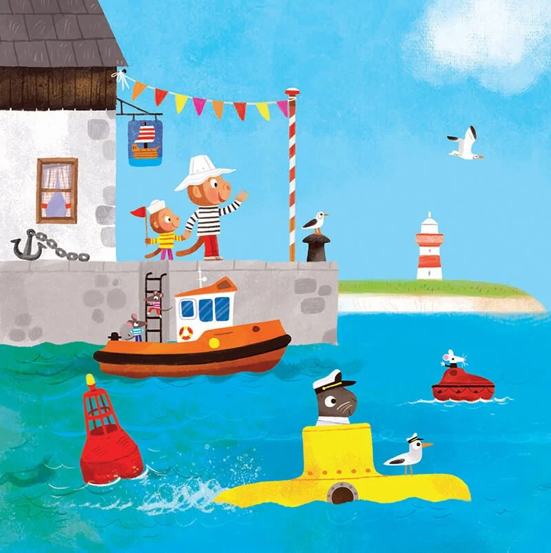Baby on board boat book inner page