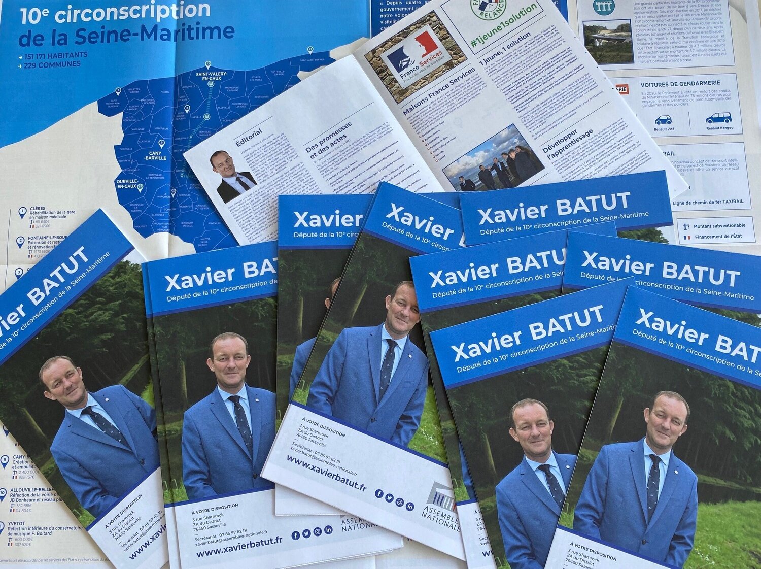 Xavier Batut, député de la 10e circonscription de la Seine-Maritime : 229 communes et plus de 151.000 habitants.