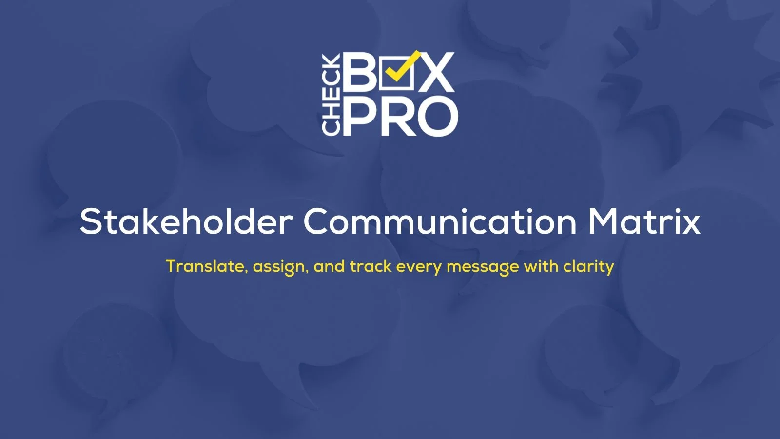 Stakeholder Communication Matrix
