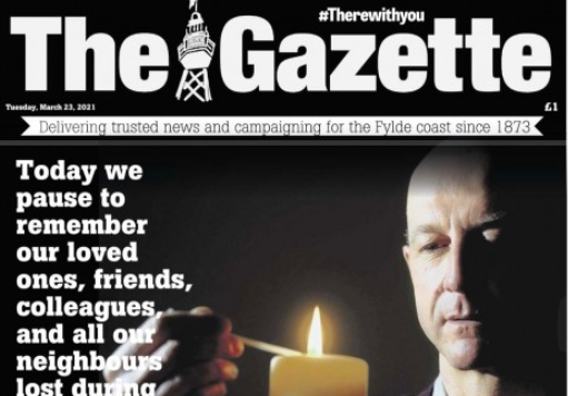 (Hold the Front Page) UK: Candles and collages: Regional press marks a year since first lockdown