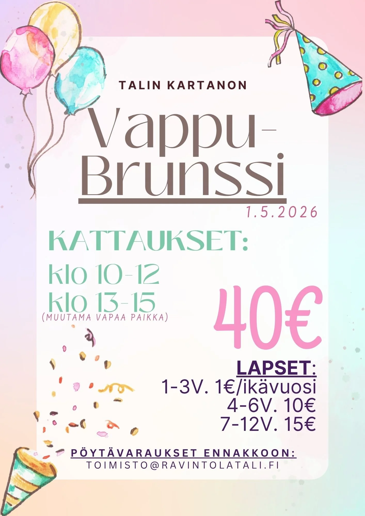 Talin Vappubrunssi 1.5.2026