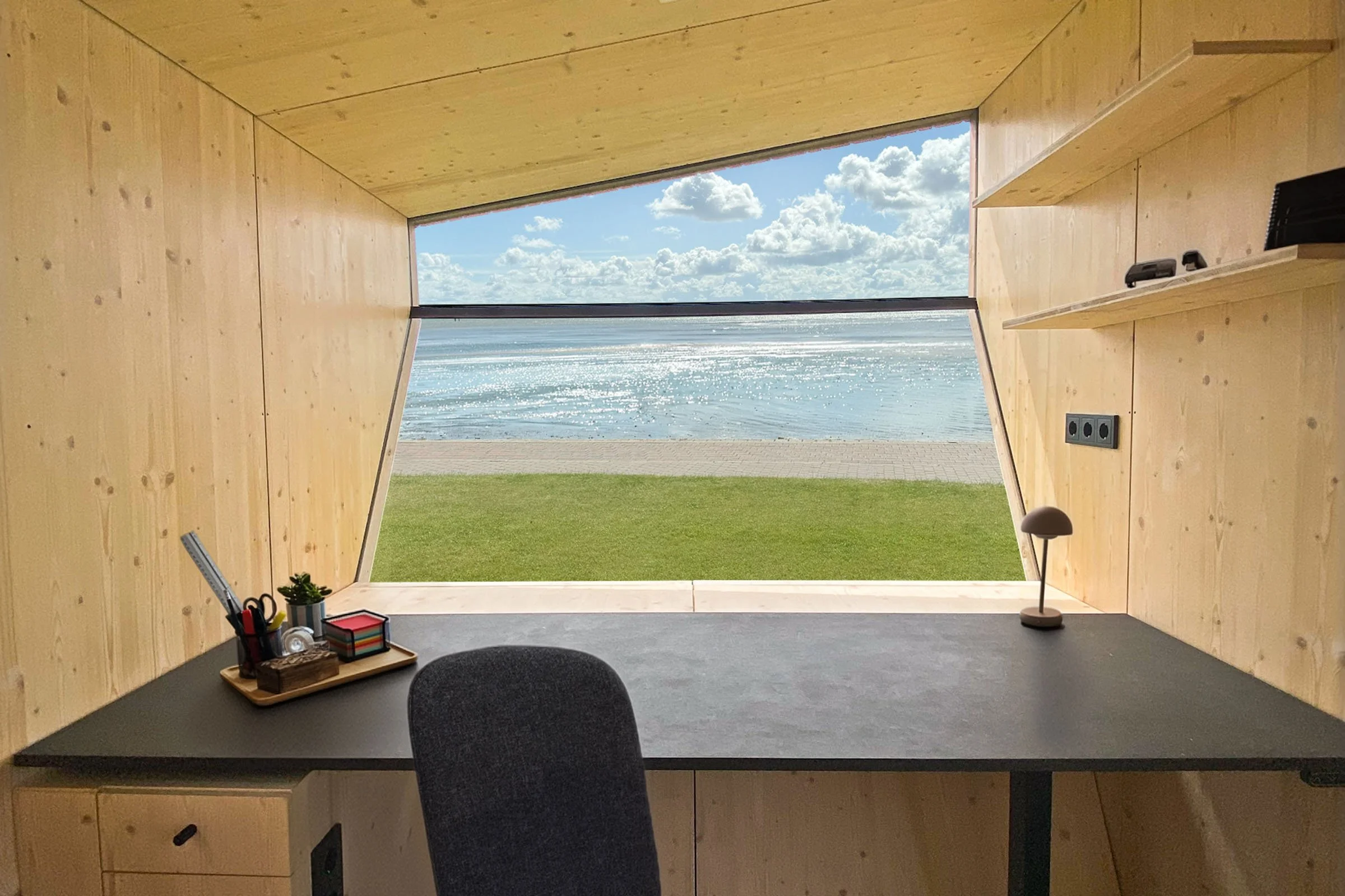 Green Tiny Work Space am Wattenmeer in Schillig Remote Arbeitsplatz