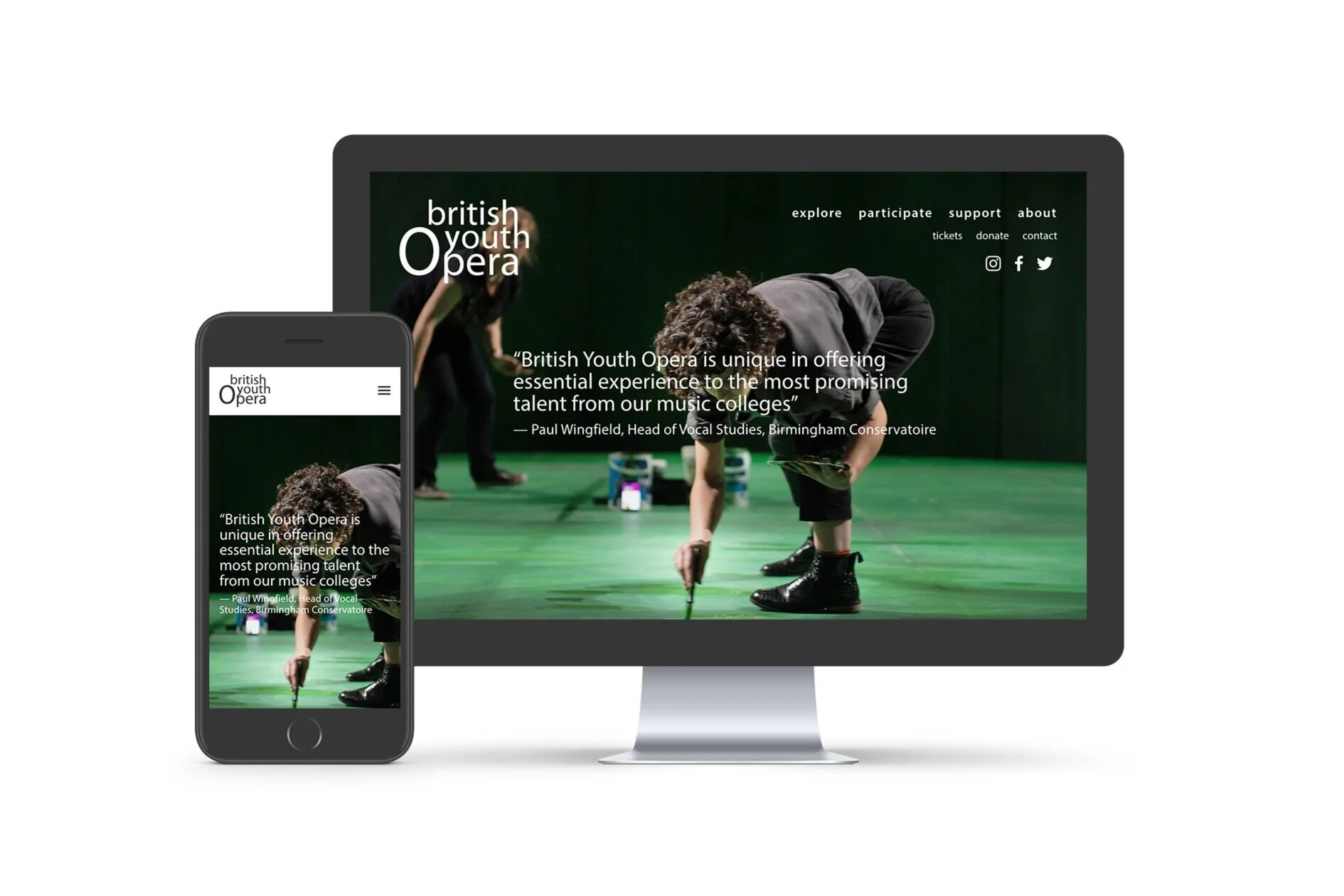 Website redesign (British Youth Opera)