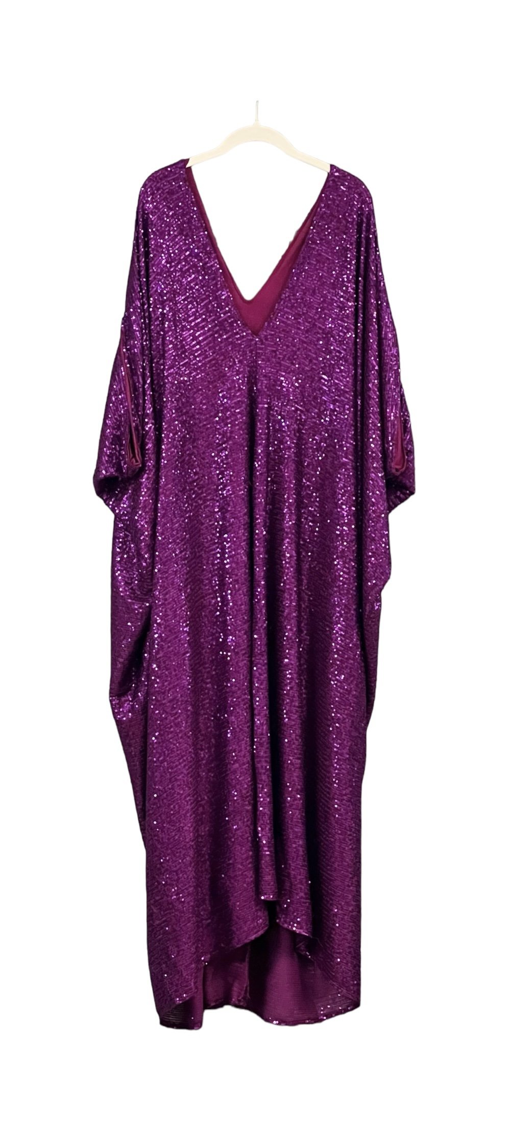 slim fit dress slacks The Sequin Kaftan // BLACK SEQUIN – kaftko main image 1