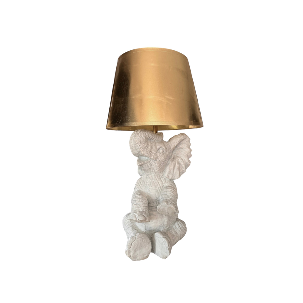 White Lacquer Shade with Gold Lining main image 1