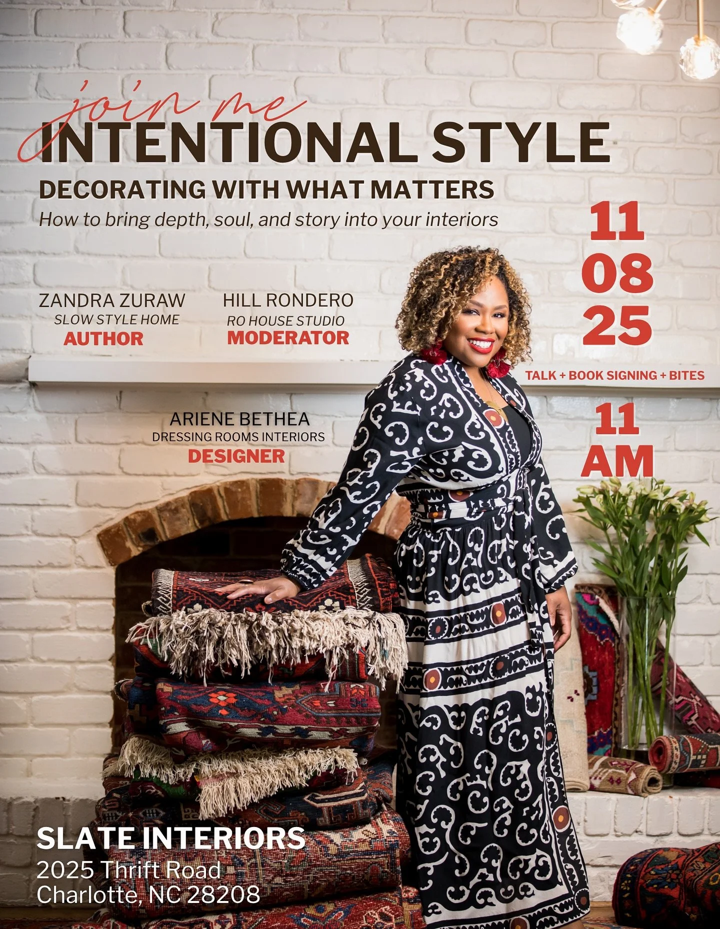 Join me on 11.08.25 at Slate Interiors as we welcome Zandra Zuraw, author of Slow Style Home, for a powerful conversation on designing with soul.

✨ This isn&rsquo;t your average book talk &mdash; it&rsquo;s a gathering of design minds who believe th
