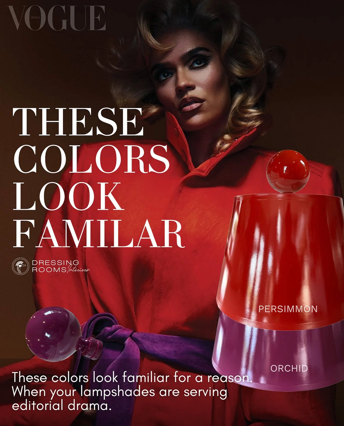 Straight off the runway and onto your lamp. Persimmon + Orchid&mdash;proof that great color stories never go out of style.

#ShadeSociety #ALittleDramaALotOfSoul #ColorCrush #VogueMexico #LacquerShades