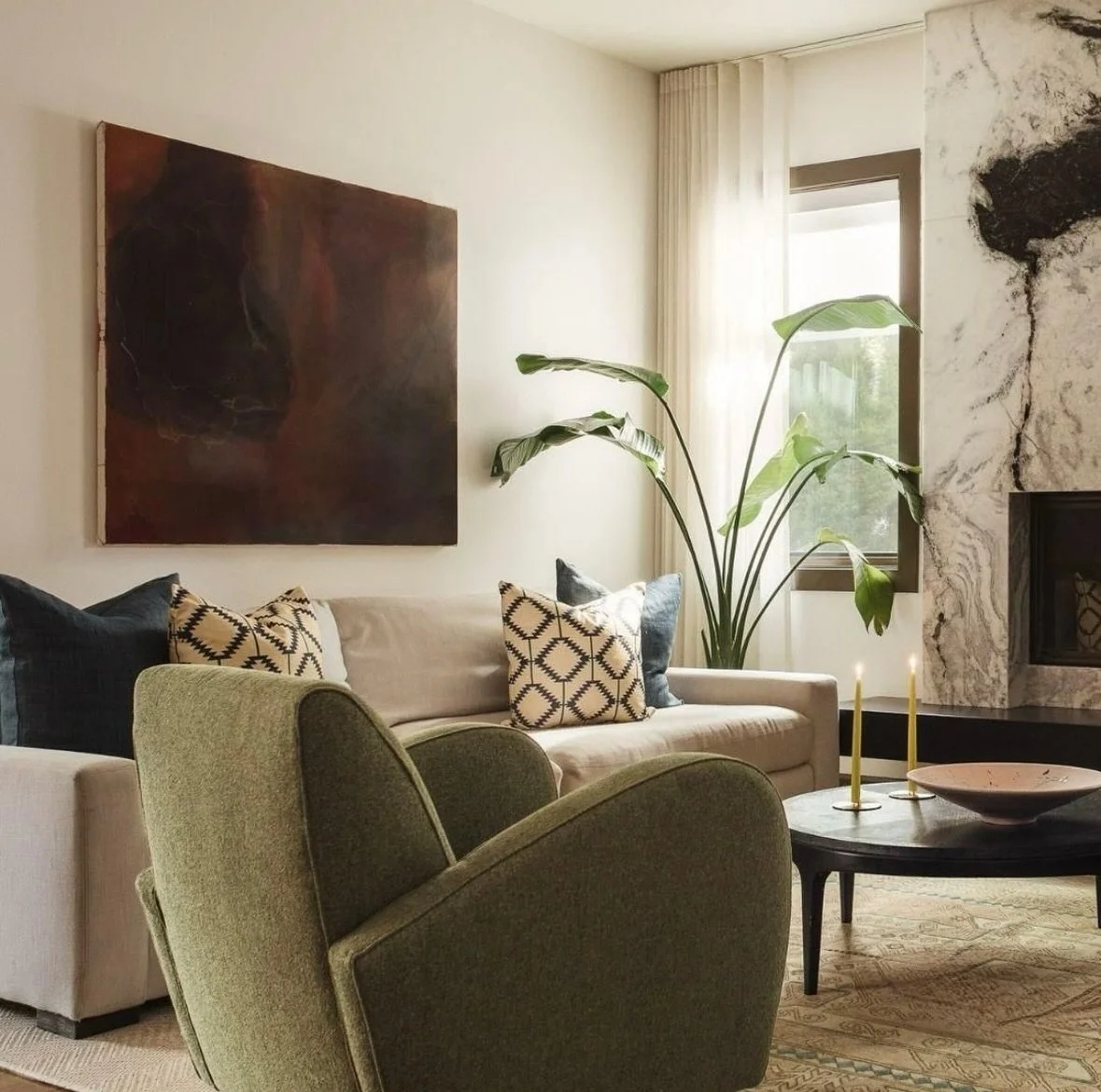 Our cream pillows made a solo appearance in this gorgeous room &mdash; and @mariatopperstyling (one of our fave repeat customers!) gave them their moment. Soft pattern, warm tone, instant upgrade.

#LayeredLiving #DesignDetails #DRISStyle #InteriorSt