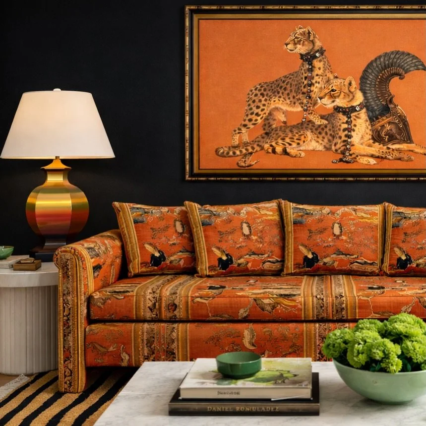 Some pieces live on long after they leave your hands.

This sofa and artwork found their homes years ago, but the lamps? Still here&mdash;ready to anchor a room with warmth, scale, and just the right amount of drama.

Proof that good lighting doesn&r