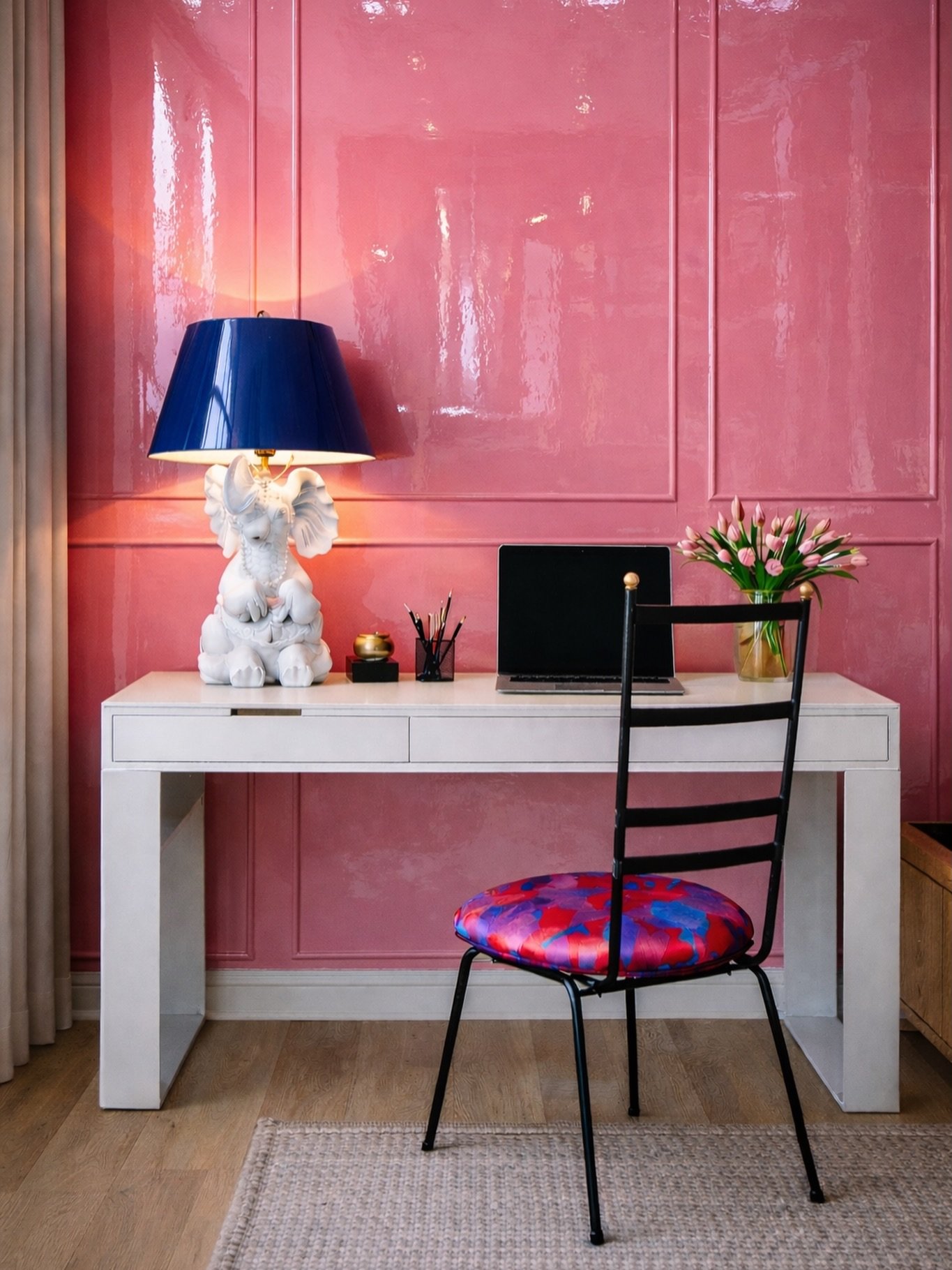 We&rsquo;re always thinking in pairings &mdash; not sets, but stories.

Our Indigo Royale lacquered shade sparked a conversation with one of our chairs, and we followed it. The result is color that feels intentional, layered, and alive.

For homes th