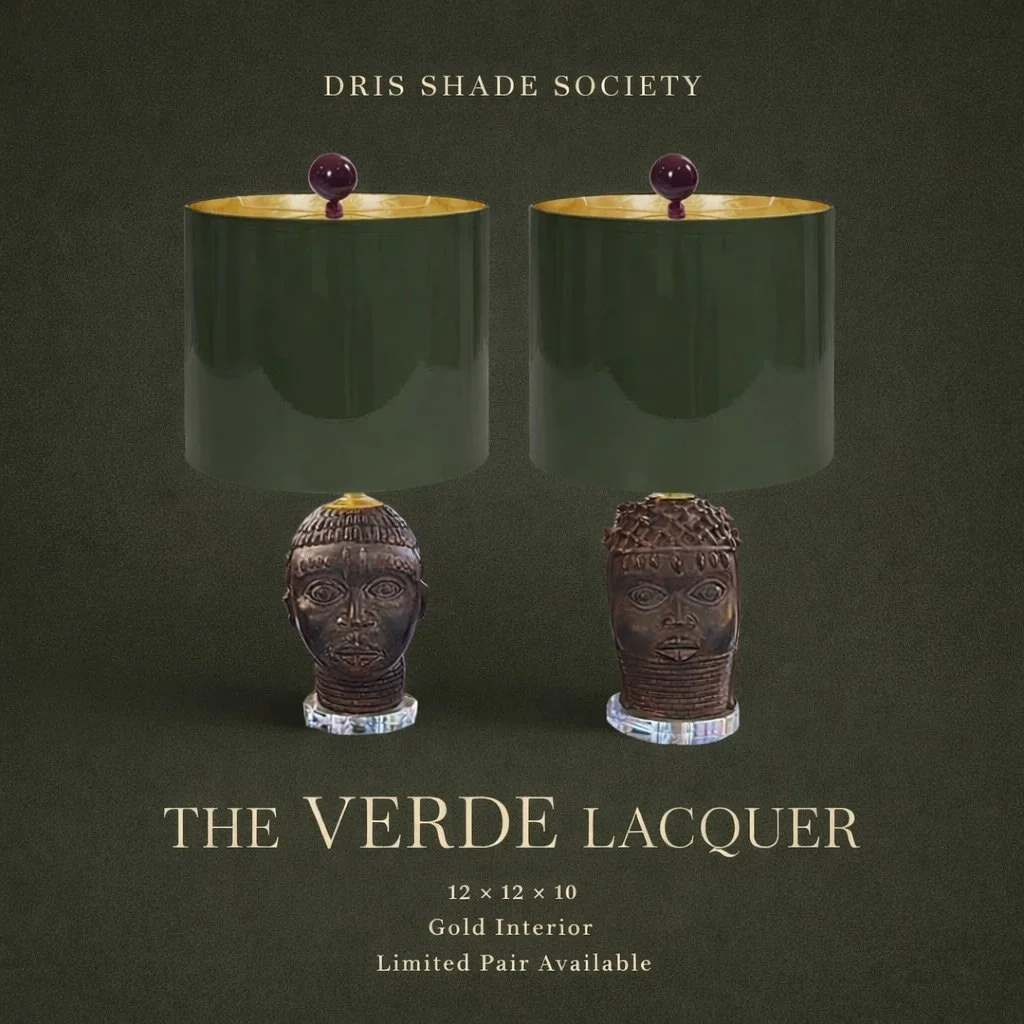 Verde.
High gloss lacquer. Gold interior.

Designed to glow &mdash; even against a wall this bold.

The Petite Lacquer Edit is here in the booth, paired with our Oxblood finials for that extra dose of drama.#DRISxSlateInteriors 

12 x 12 x 10
Limited