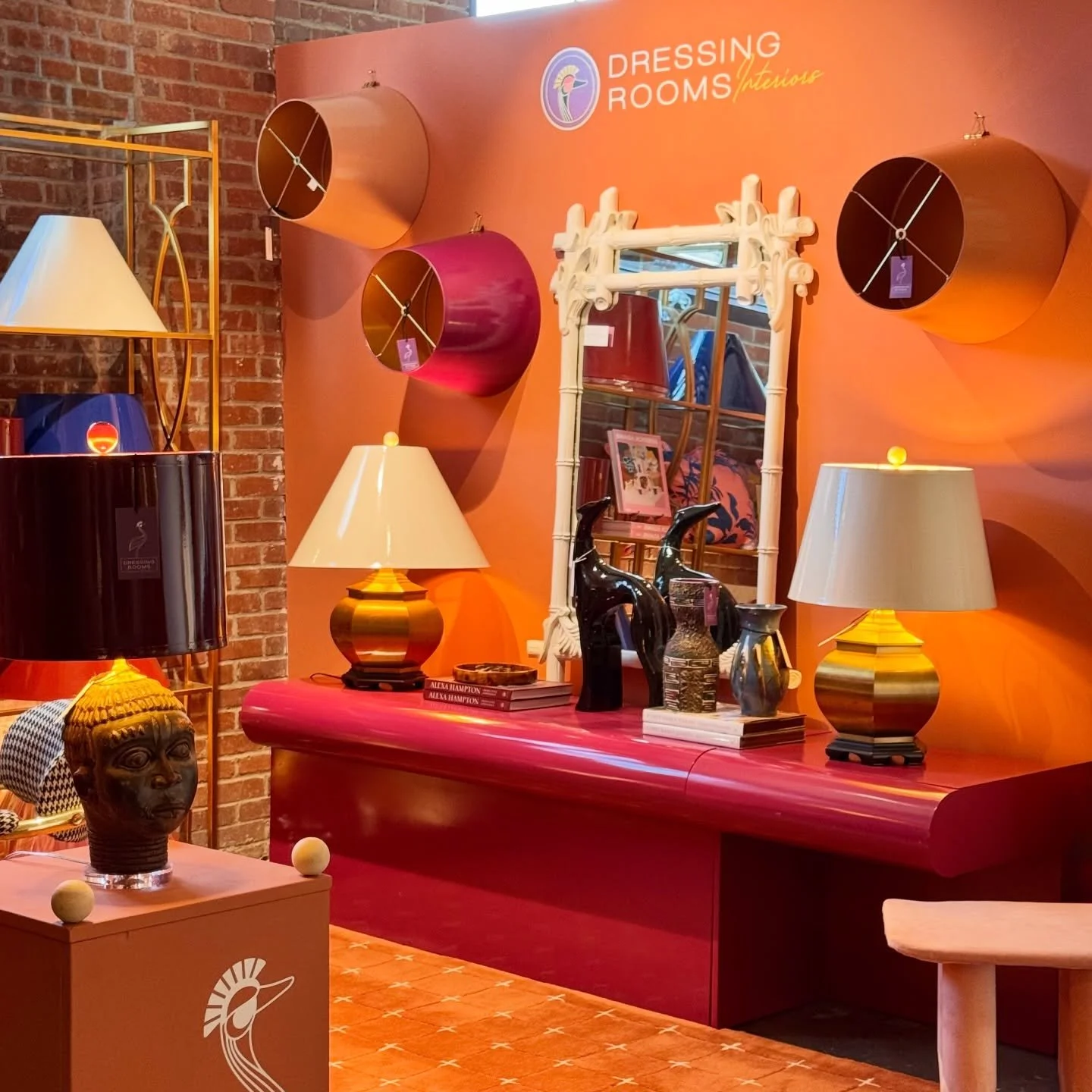 Today&rsquo;s booth refresh at Slate was less about bringing in new pieces and more about reimagining what was already there.

Using simple brass binder clips, I turned a selection of our lacquer shades into a wall installation &mdash; part display, 