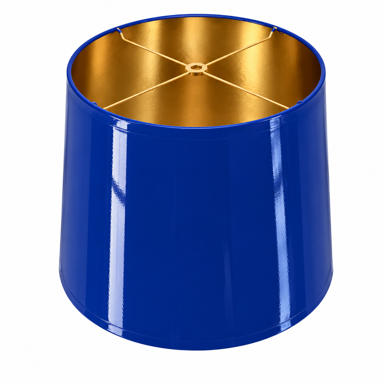 Glossy Cobalt Blue Drum Lampshade.png
