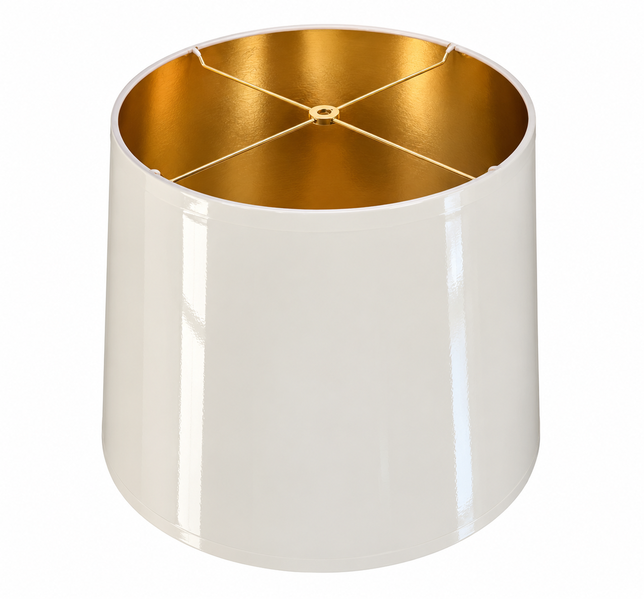 Glossy Ivory Drum Lampshade with Gold Interior.png