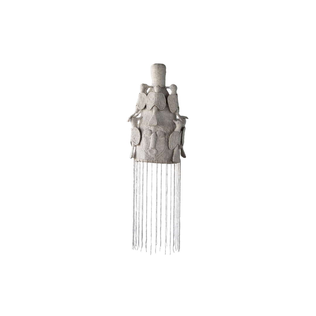 Yoruba Beaded Crown, White